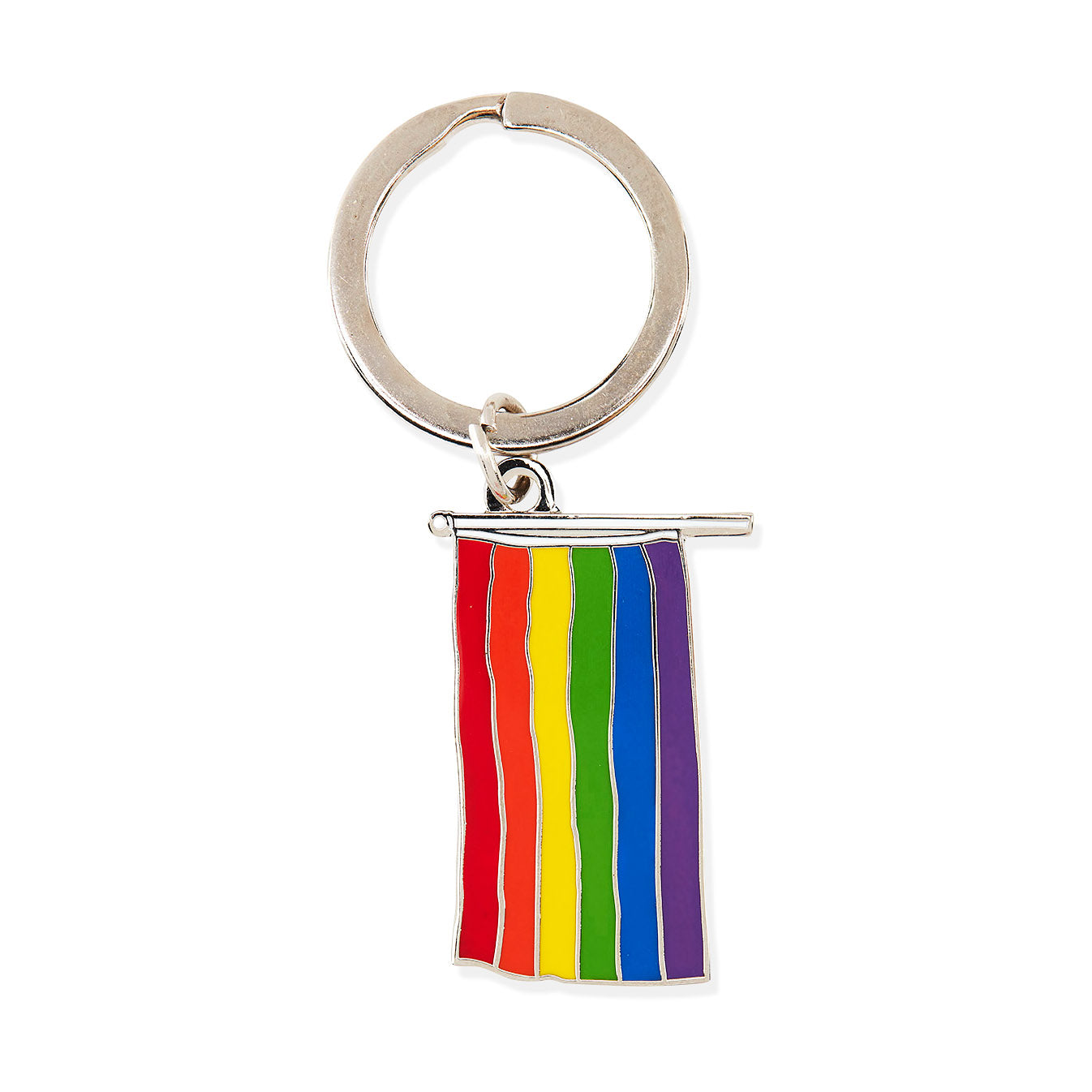 MoMA Artist Baker Enamel Keyring - Brass Art Keychain