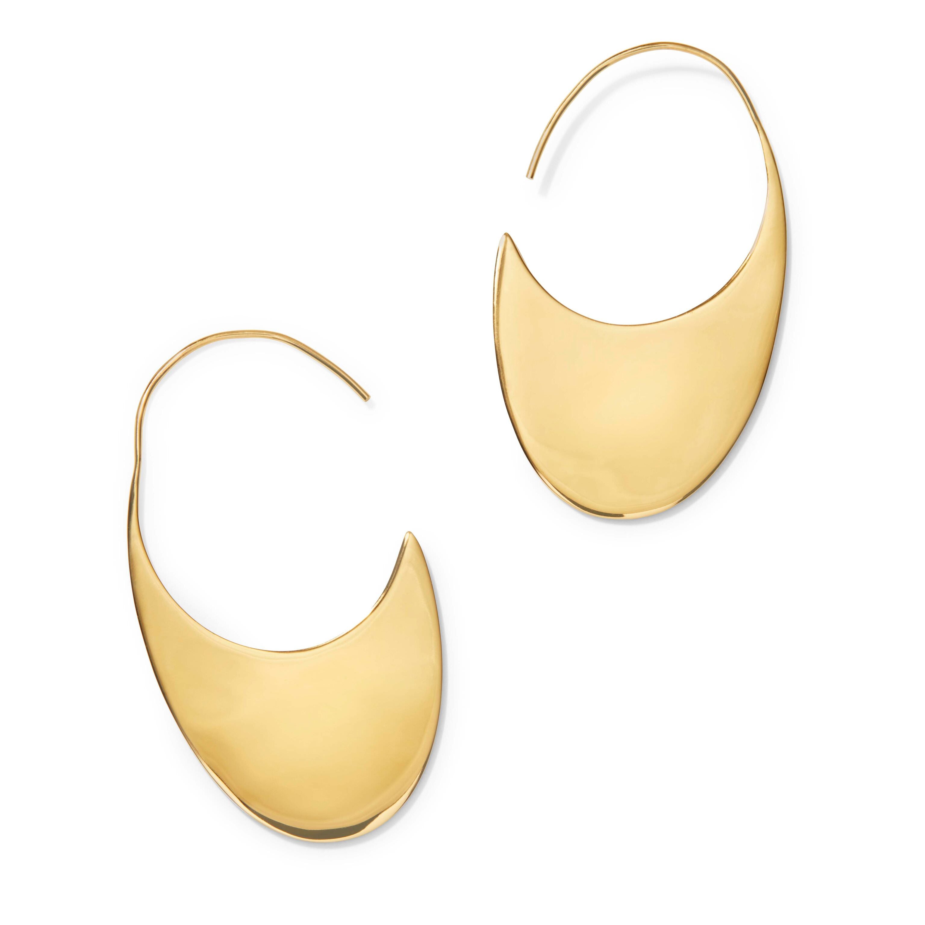 Soko 24k Gold-Plated Threader Hoop Earrings for Women