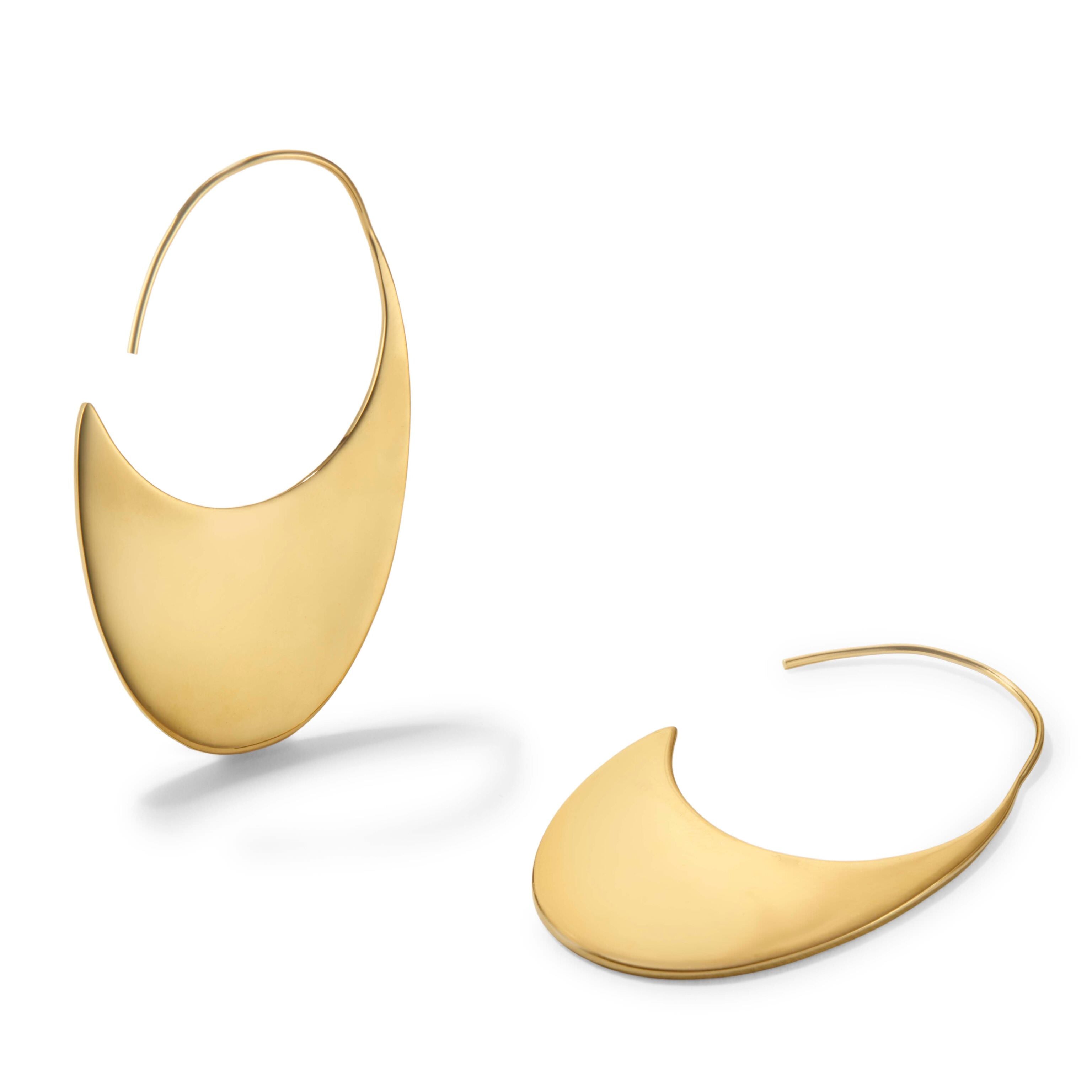 Soko 24k Gold-Plated Threader Hoop Earrings for Women