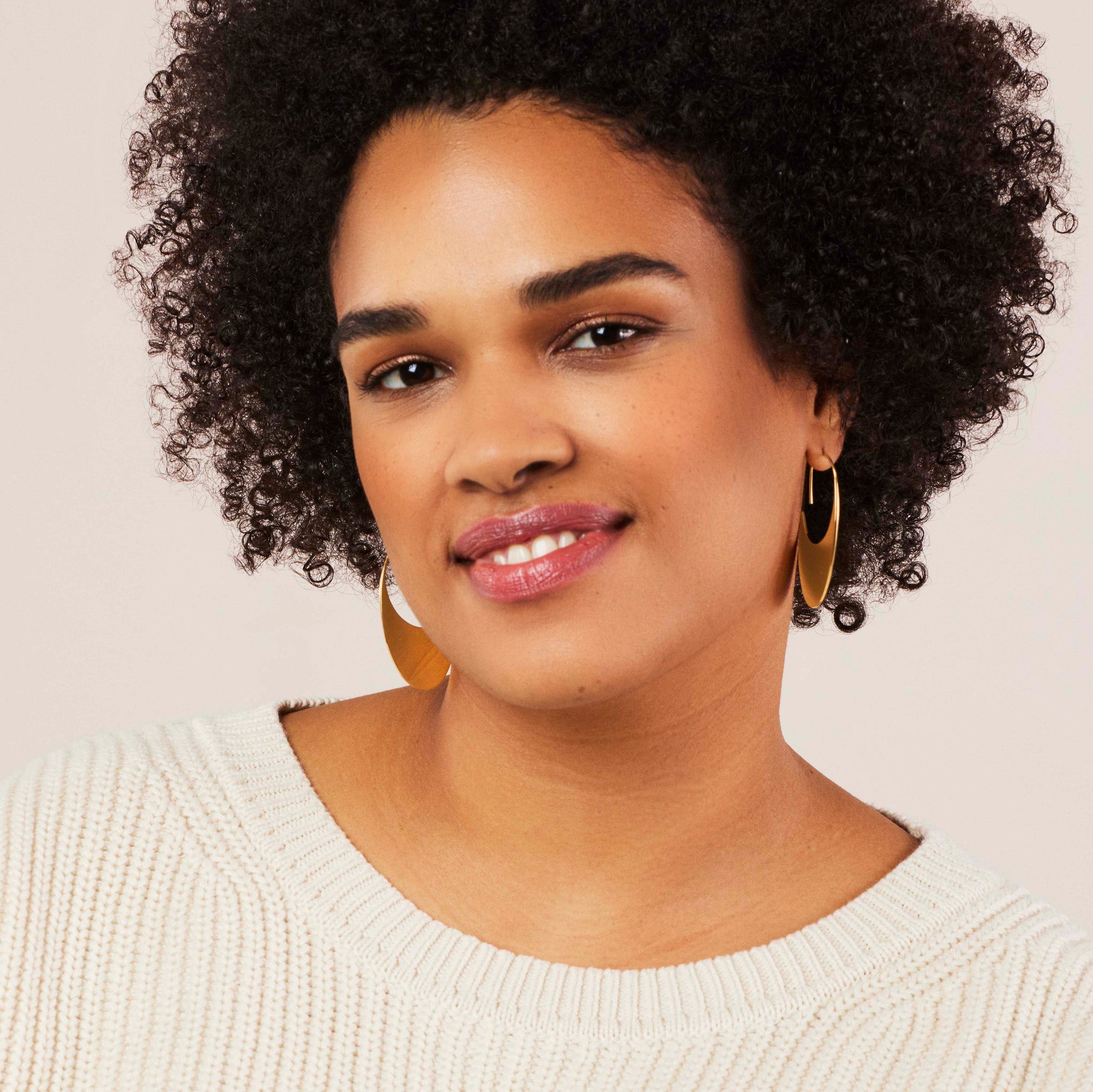 Soko 24k Gold-Plated Threader Hoop Earrings for Women