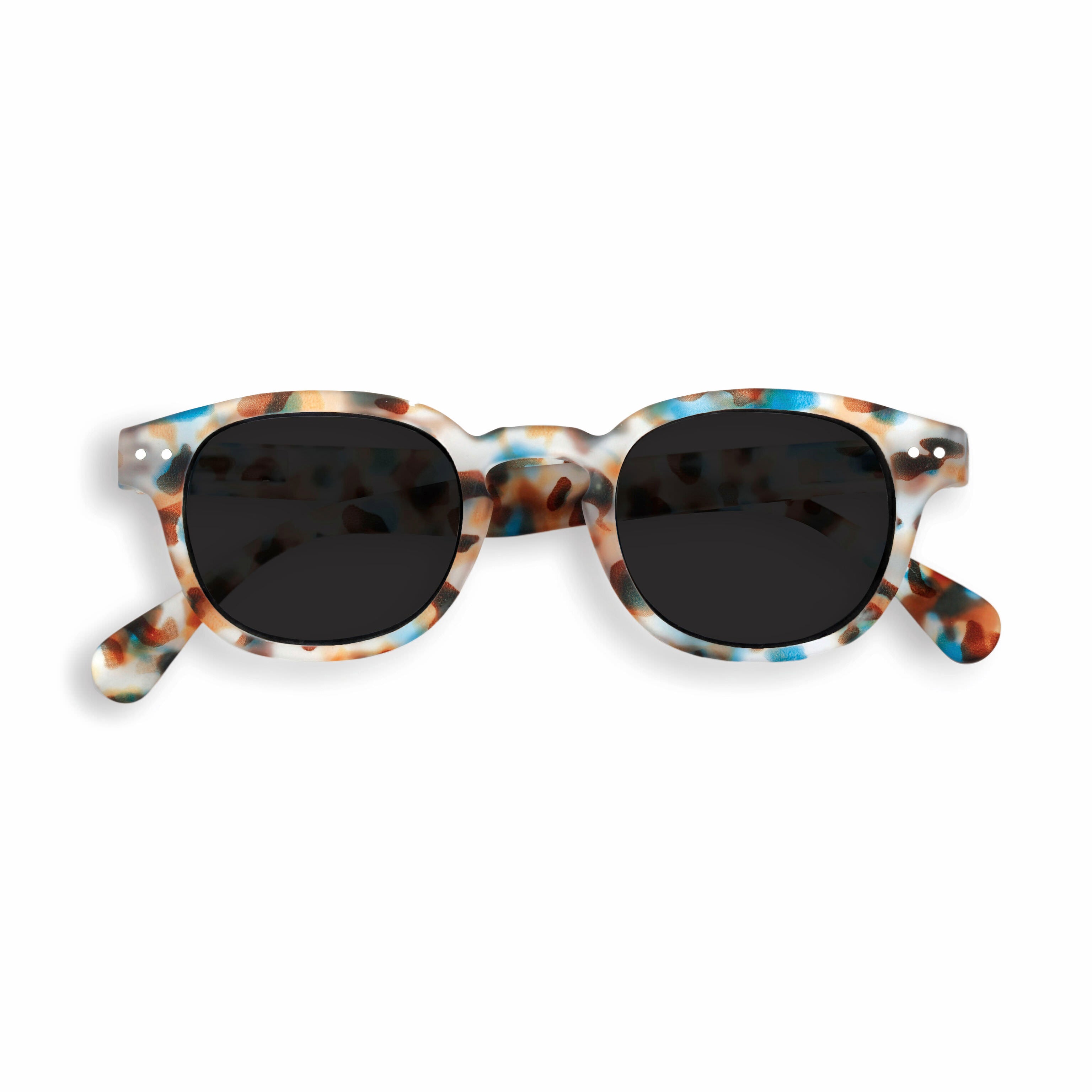IZIPIZI Retro Square Sunglasses - Blue Tortoise Unisex Readers