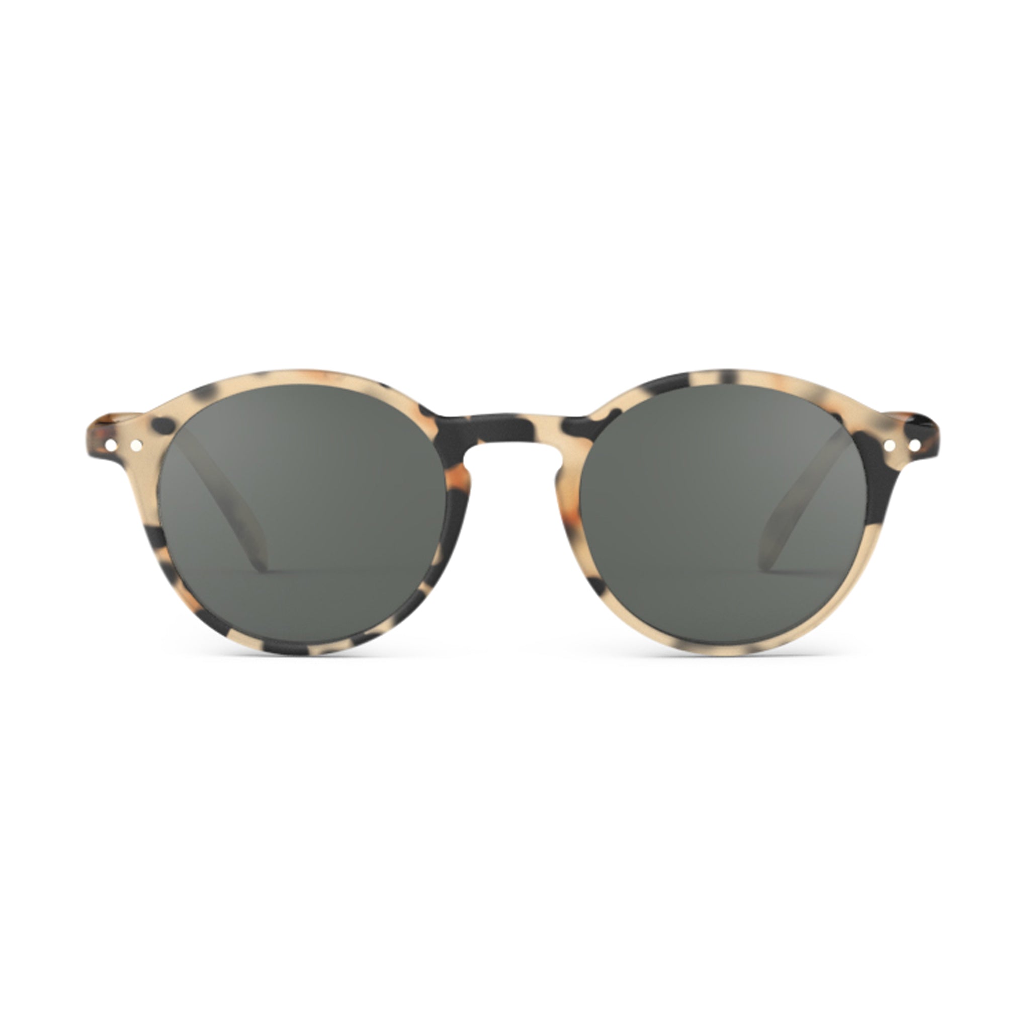 IZIPIZI Round Light Tortoise Sunglasses – Unisex UV Protection