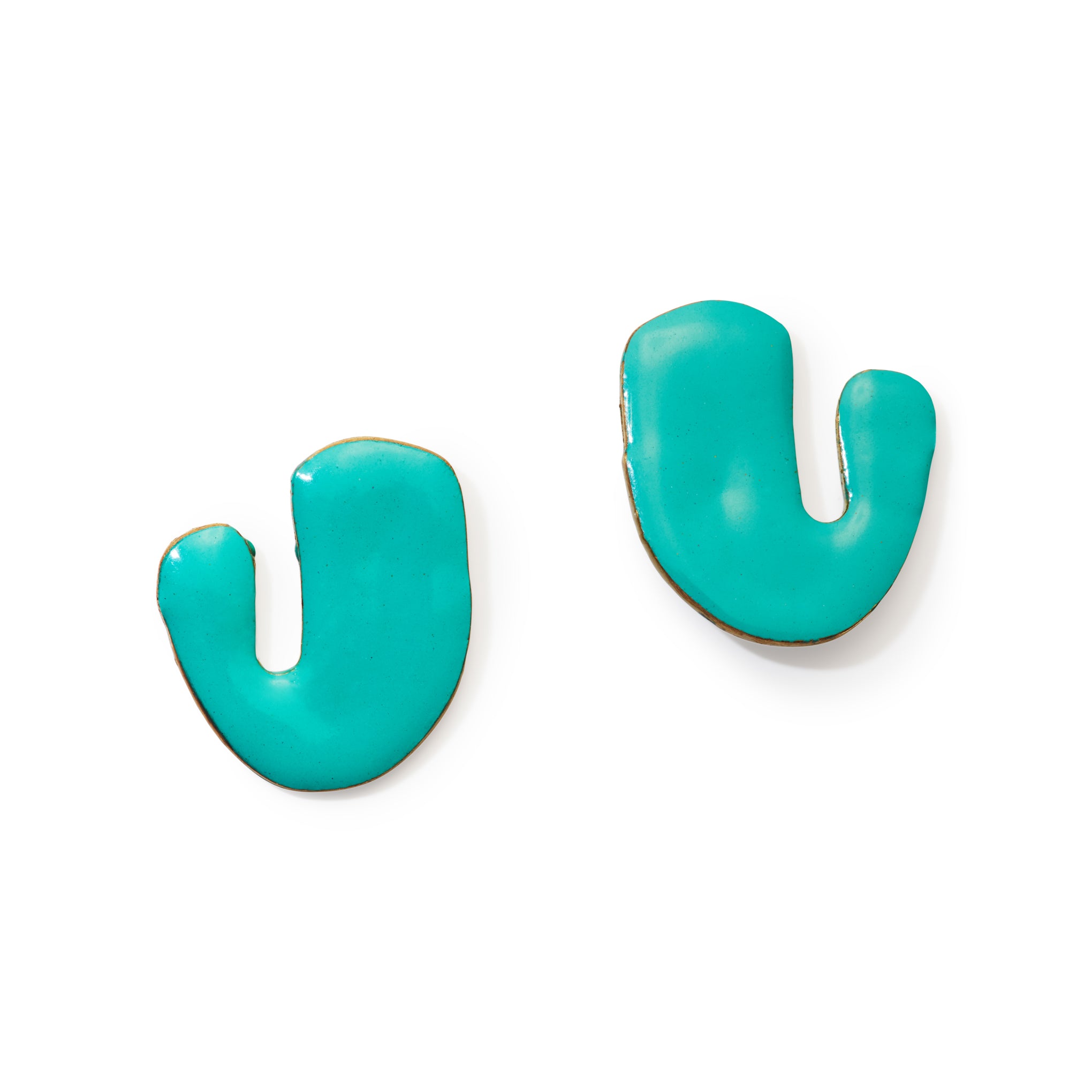 Sibilia Handmade Coral Stud Earrings in Brass | Sustainable Jewelry