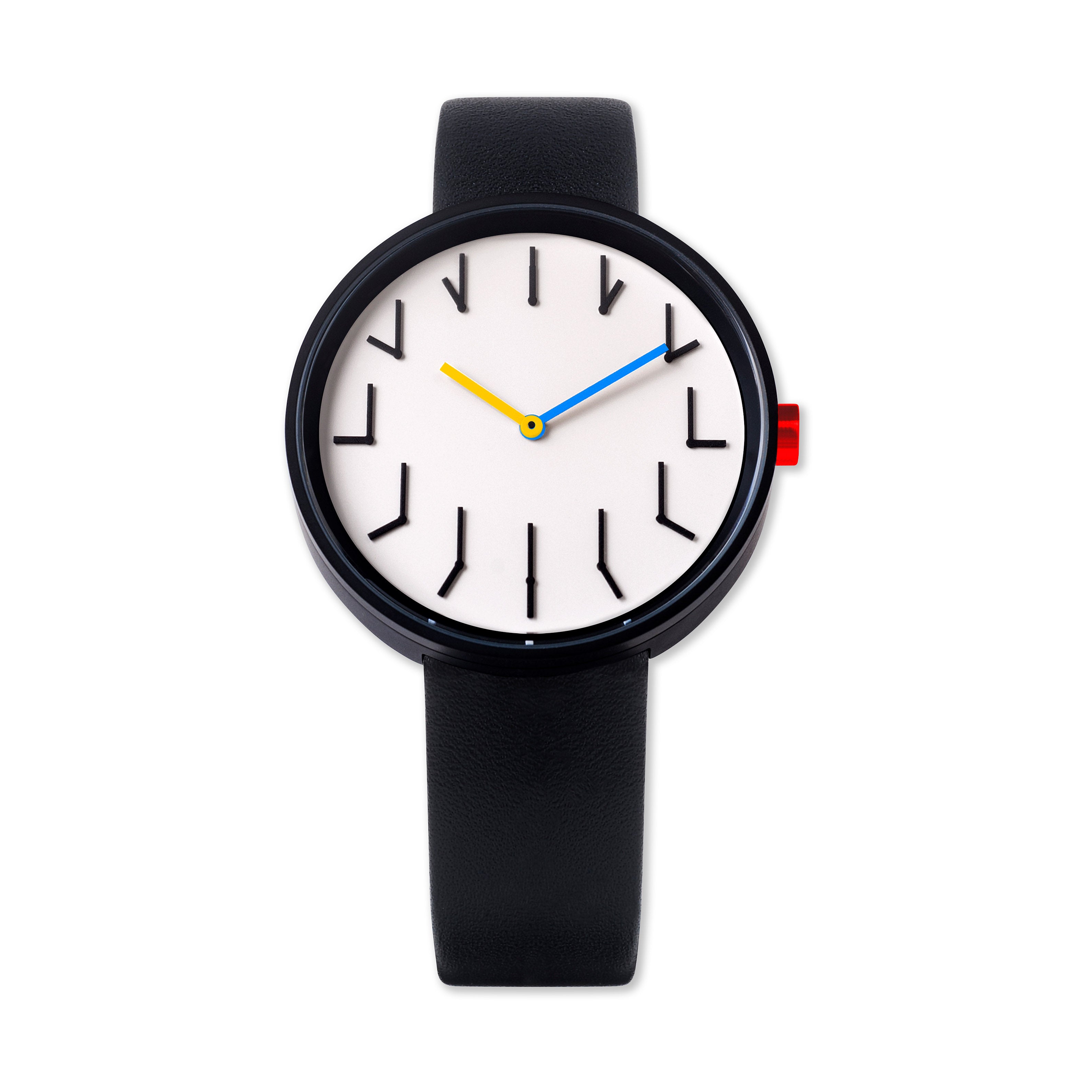 Anicorn Redundant Watch - Unique Dual Time Design, Leather Strap