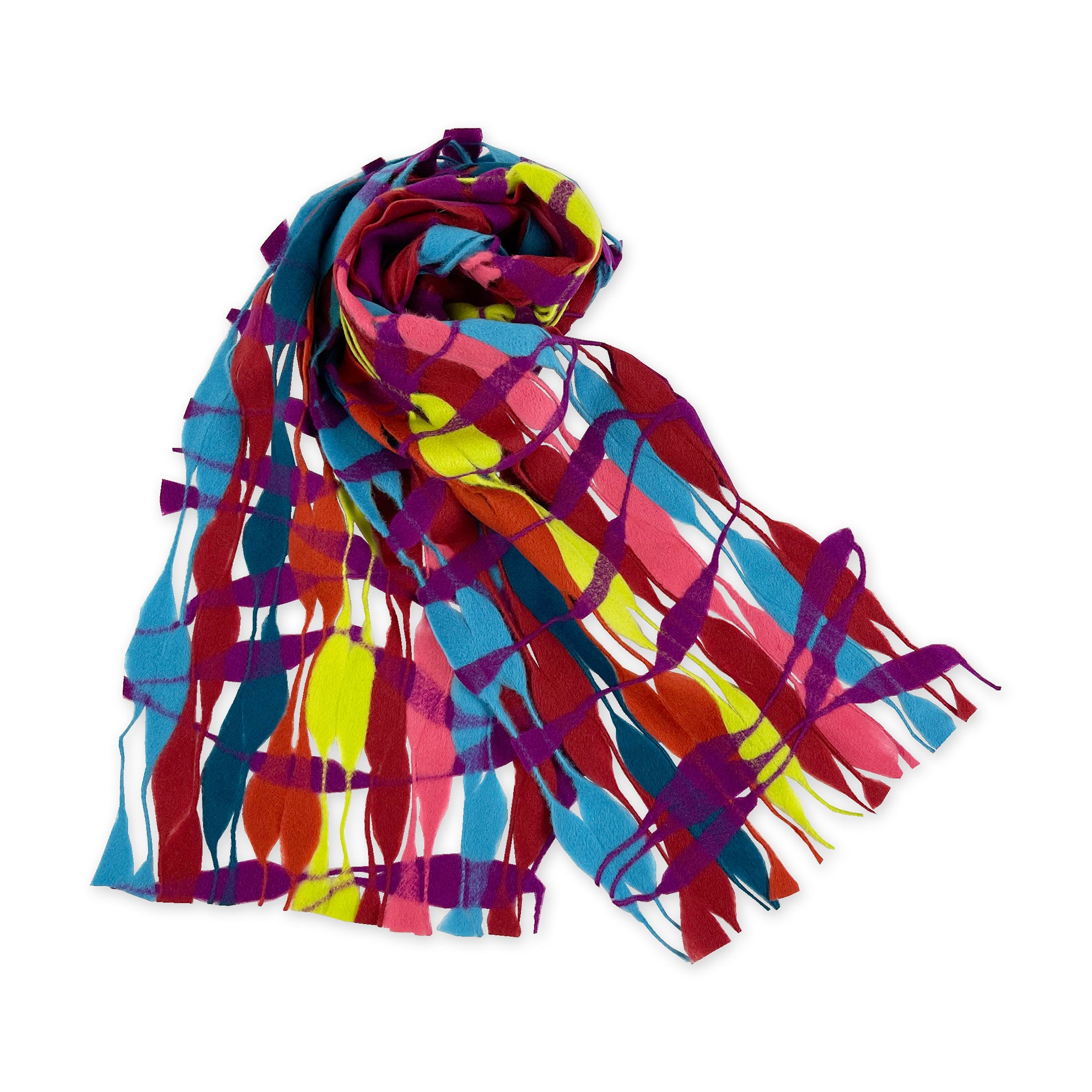 Nuno Felted Wool Scarf - Open-Weave Design, Warm & Unique