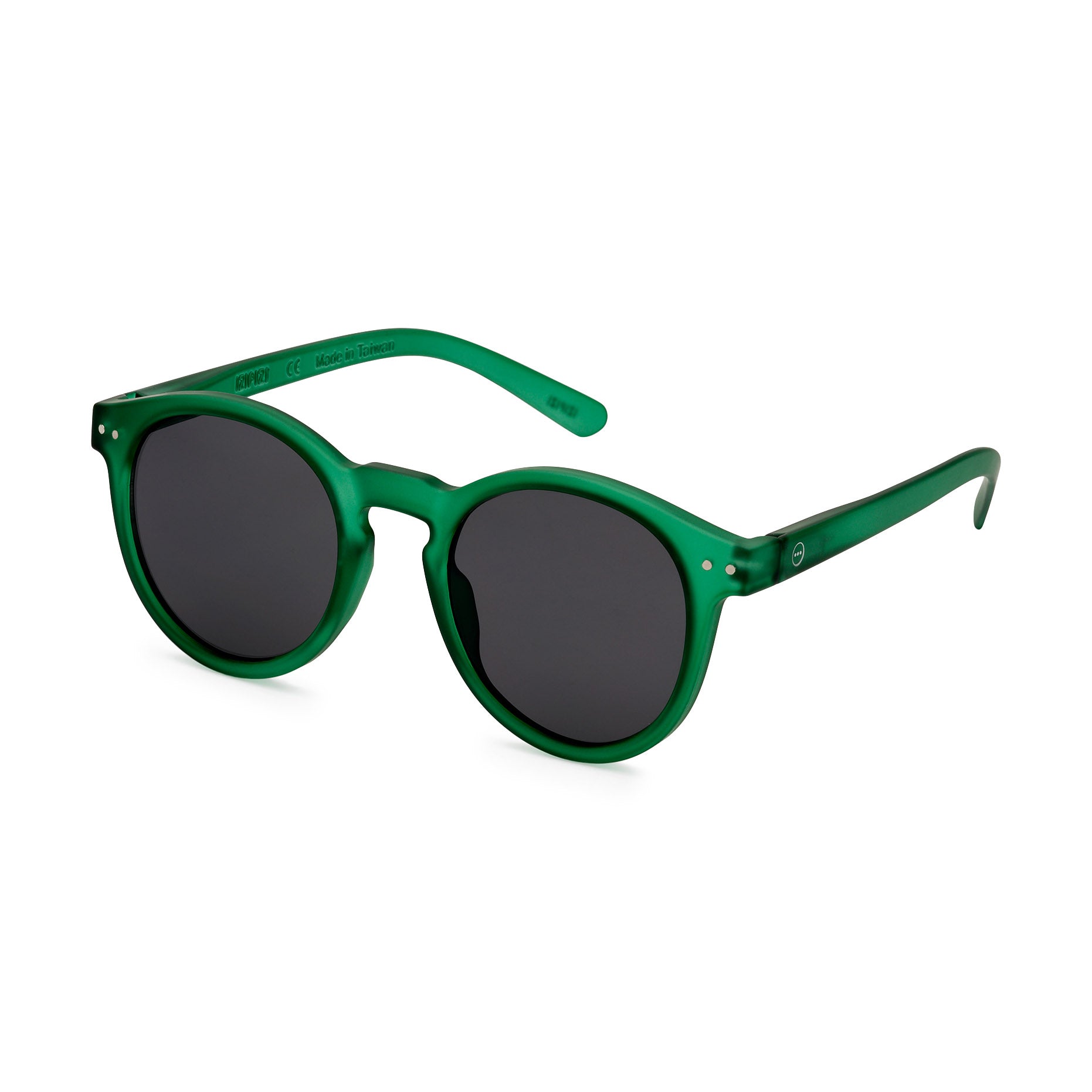 IZIPIZI Eco-Friendly Round Sunglasses - Green Crystal Oversized
