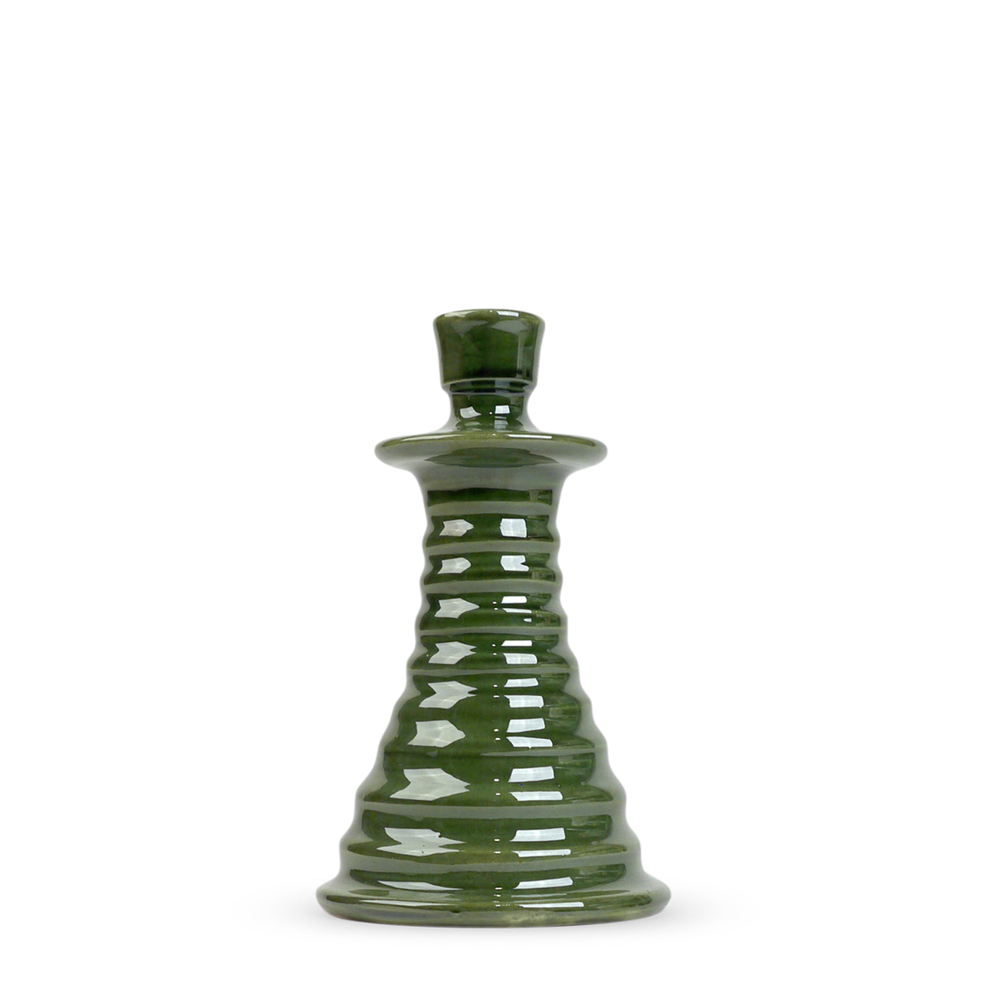 Handcrafted Portuguese Ceramic Candle Holder by A Vida Portuguesa - Green