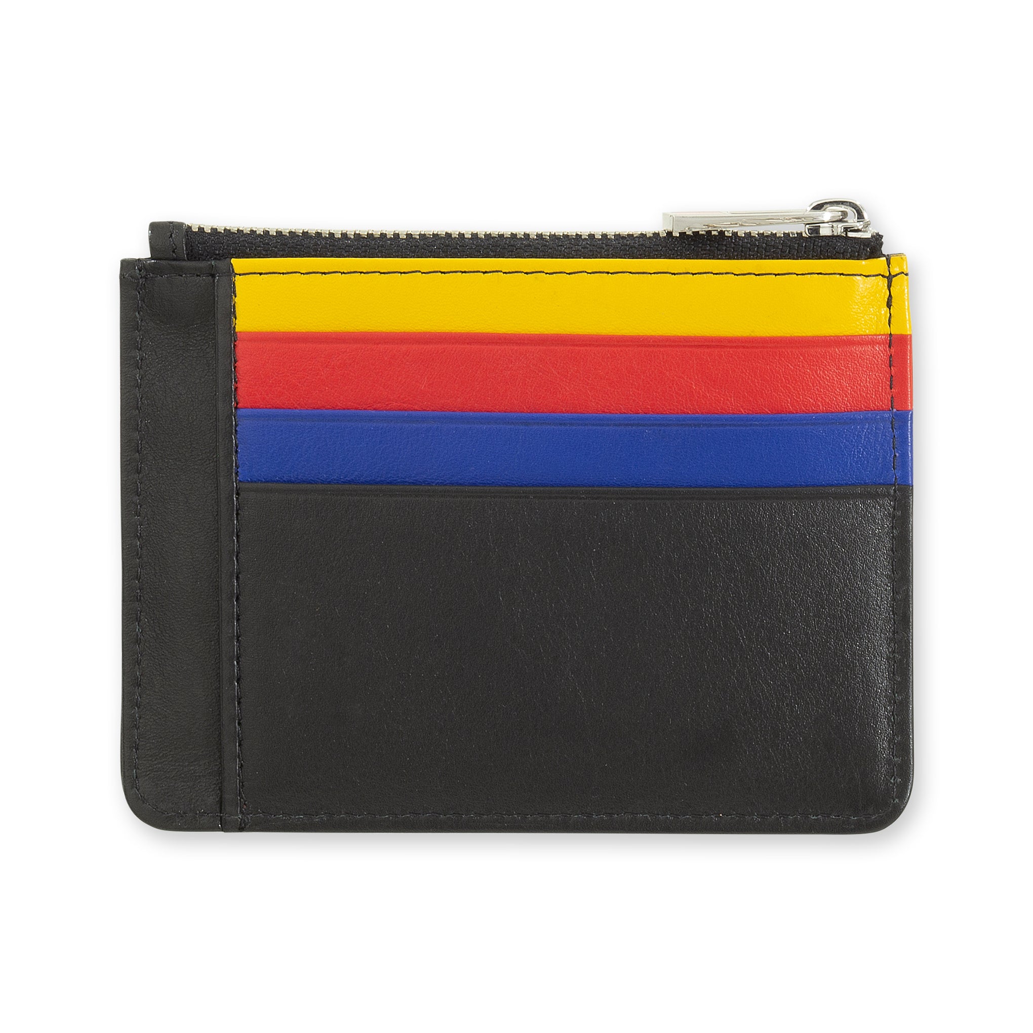 Tiago Leather Zip Card Holder for Men - Slim RFID Wallet Black