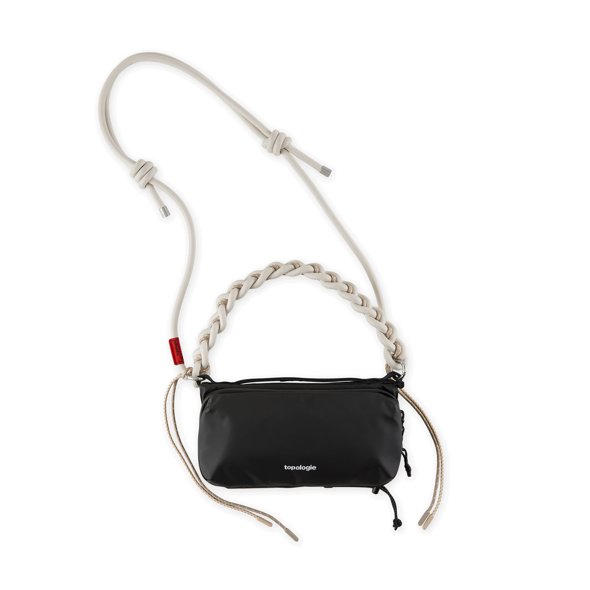 Topologie Black Crossbody Bag with Adjustable Strap for Travel
