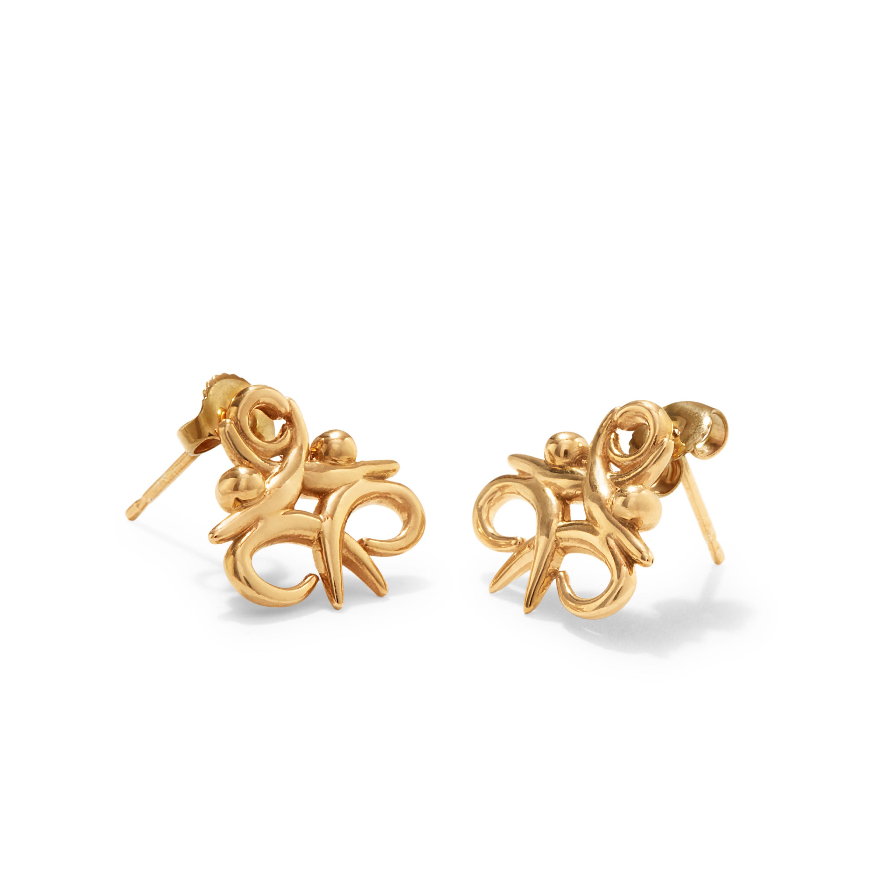 Khiry Gold Vermeil Moving Together Stud Earrings - Afrofuturism Design