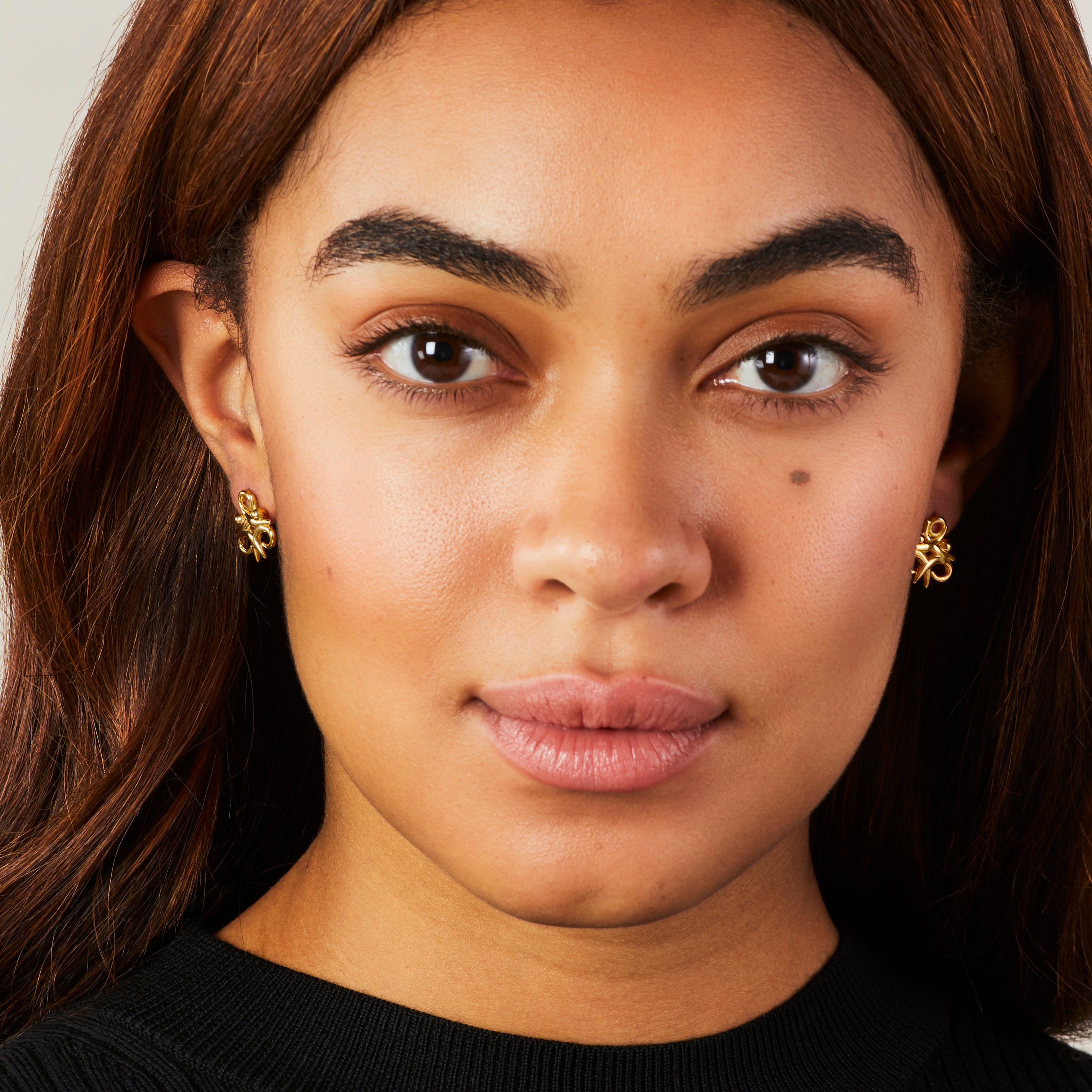 Khiry Gold Vermeil Moving Together Stud Earrings - Afrofuturism Design