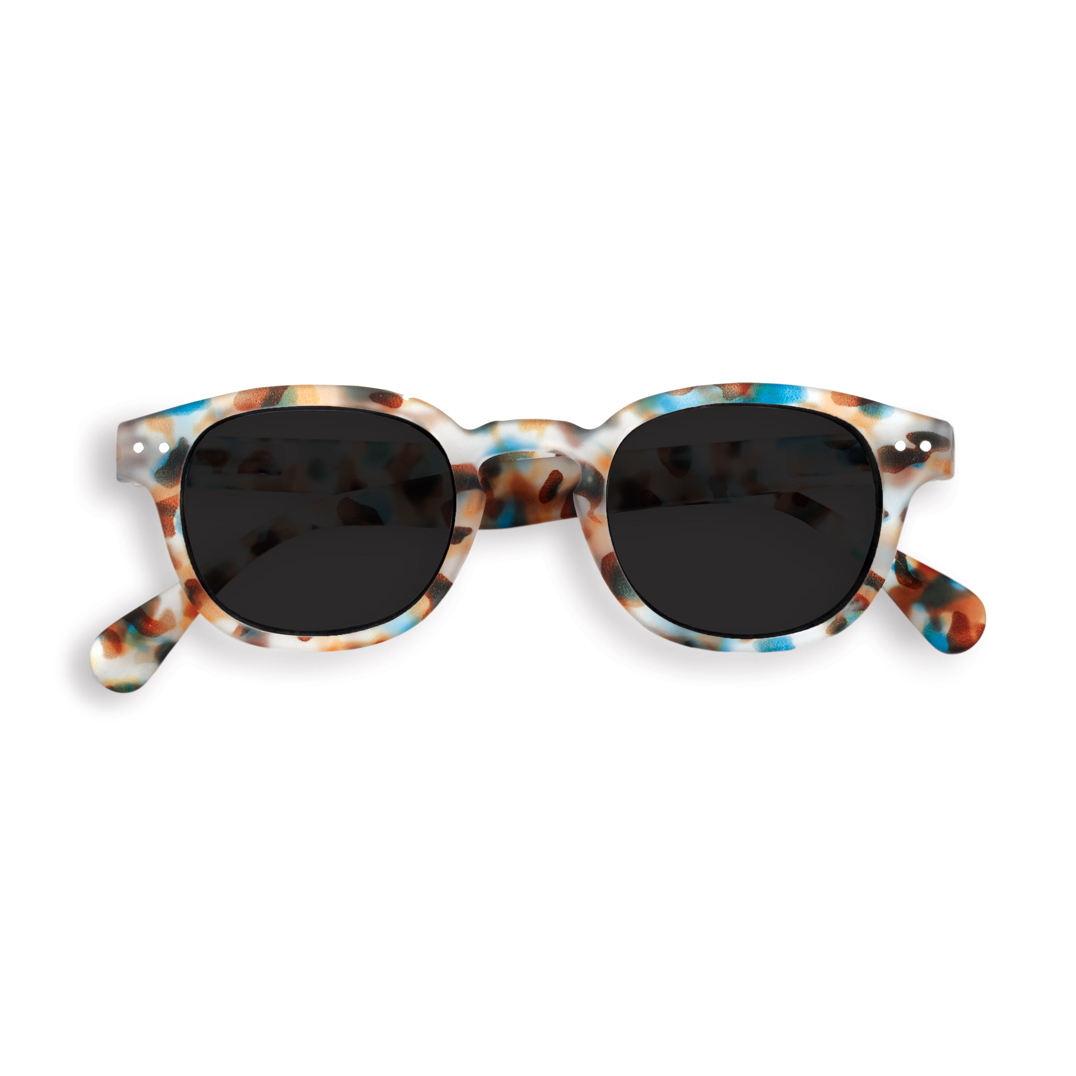 IZIPIZI Retro Square Sunglasses with UV Protection - Black