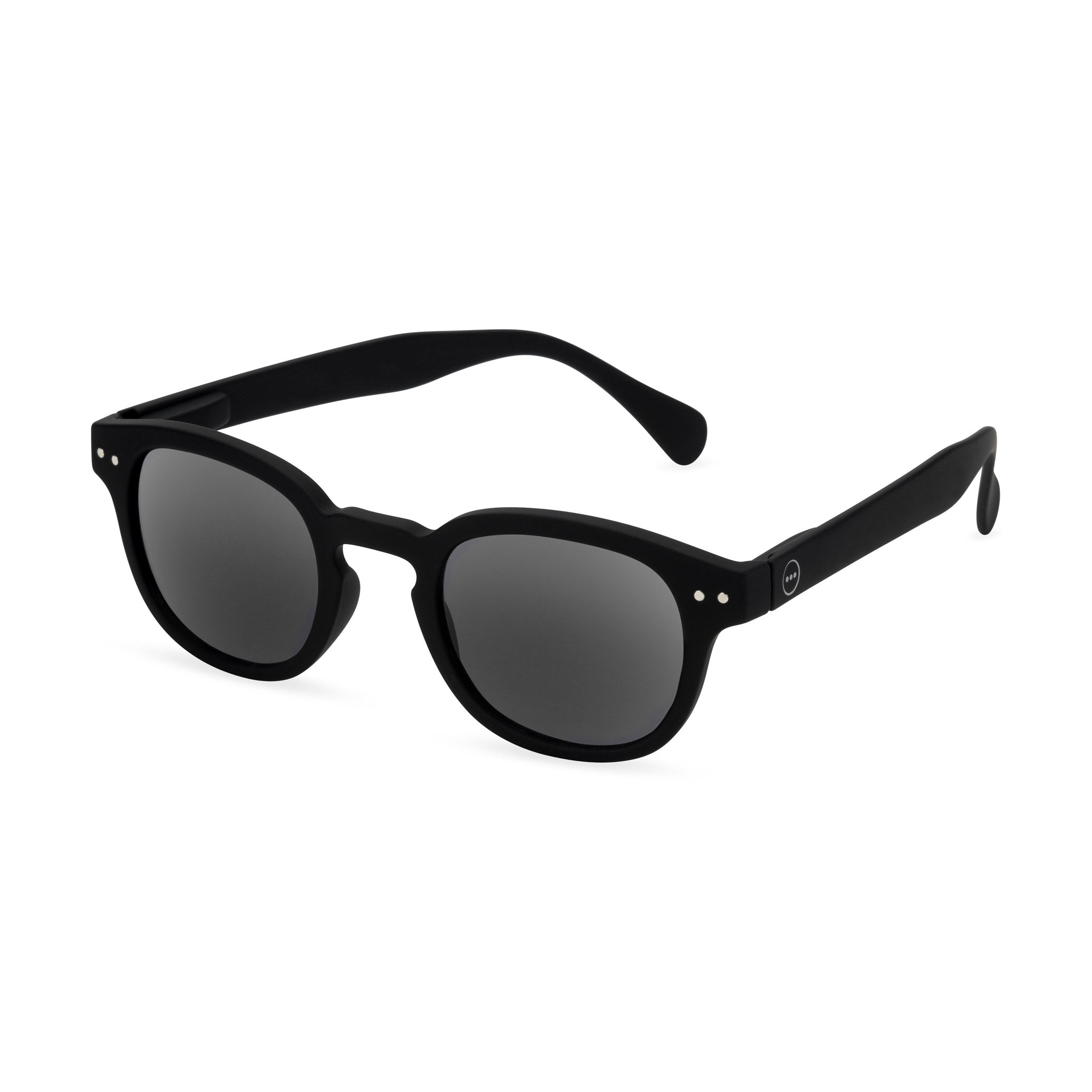 IZIPIZI Retro Square Sunglasses with UV Protection - Black