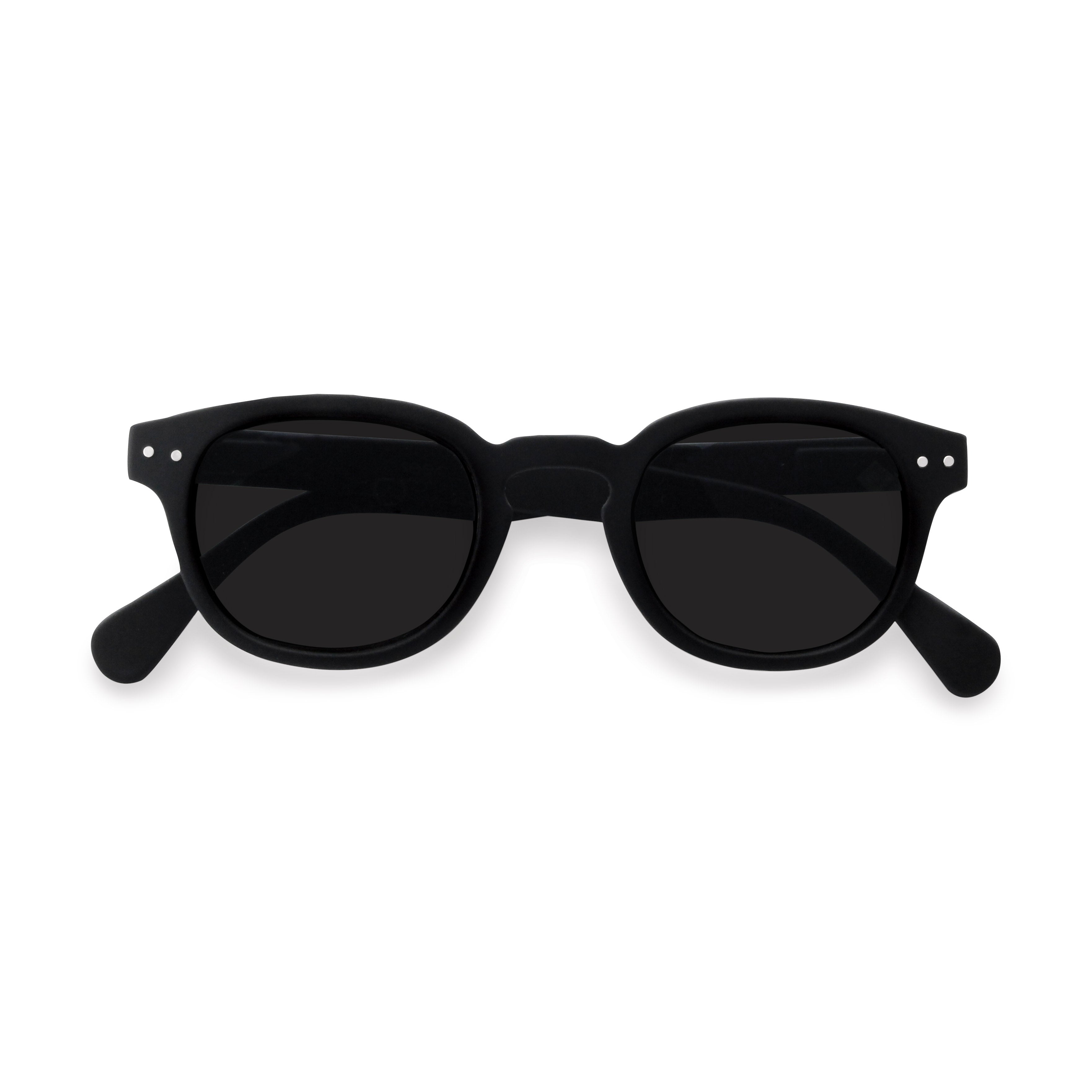 IZIPIZI Retro Square Sunglasses with UV Protection - Black