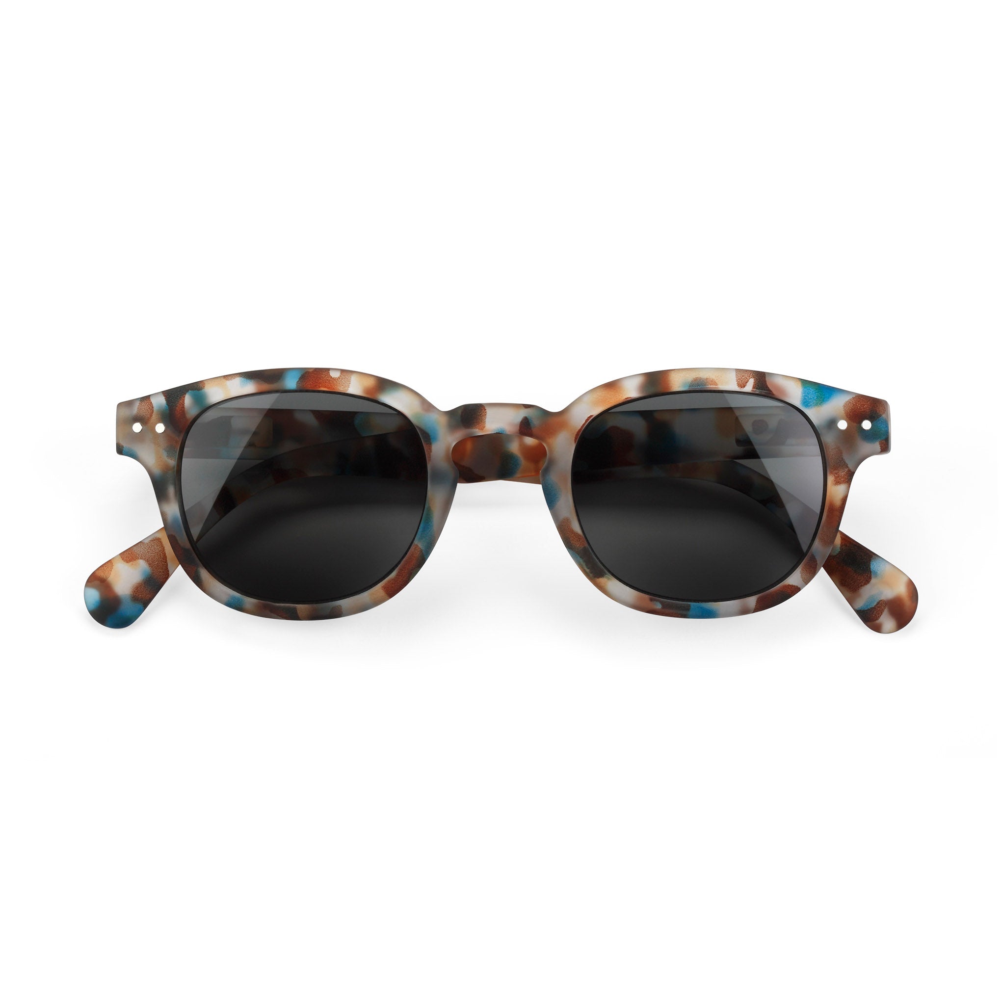 IZIPIZI Retro Square Sunglasses with UV Protection - Black