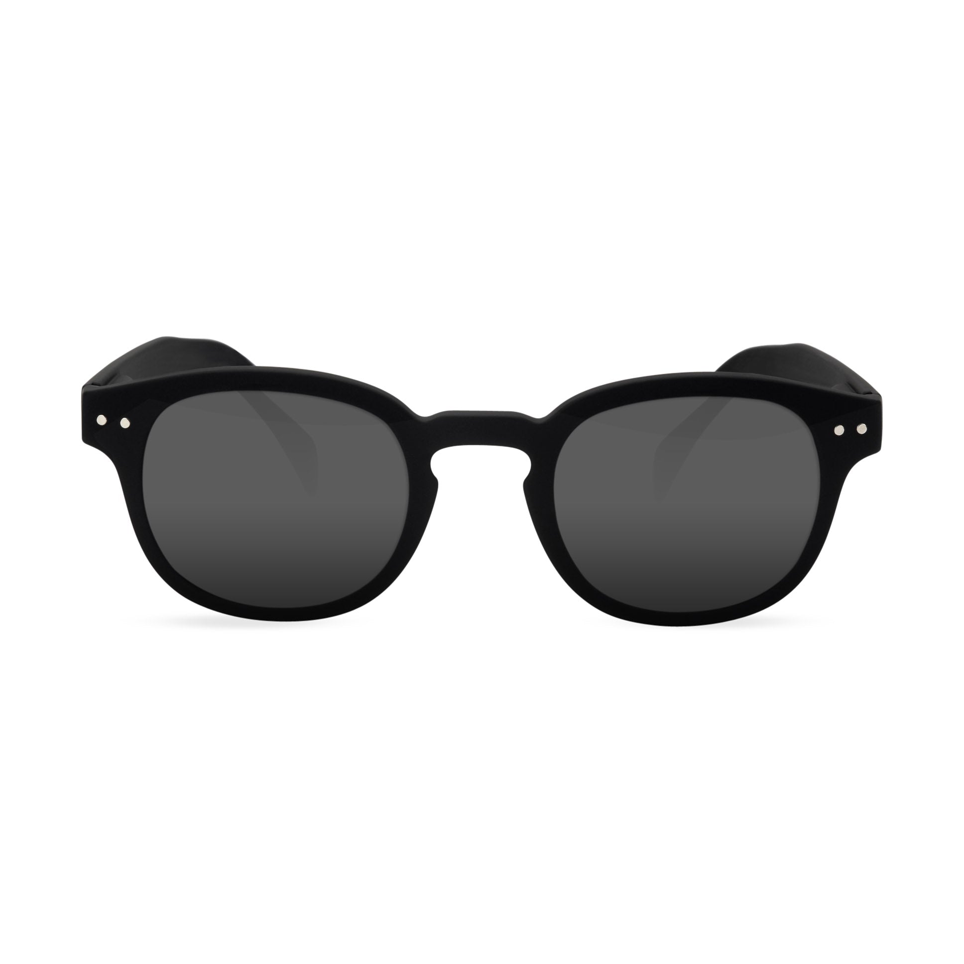IZIPIZI Retro Square Sunglasses with UV Protection - Black