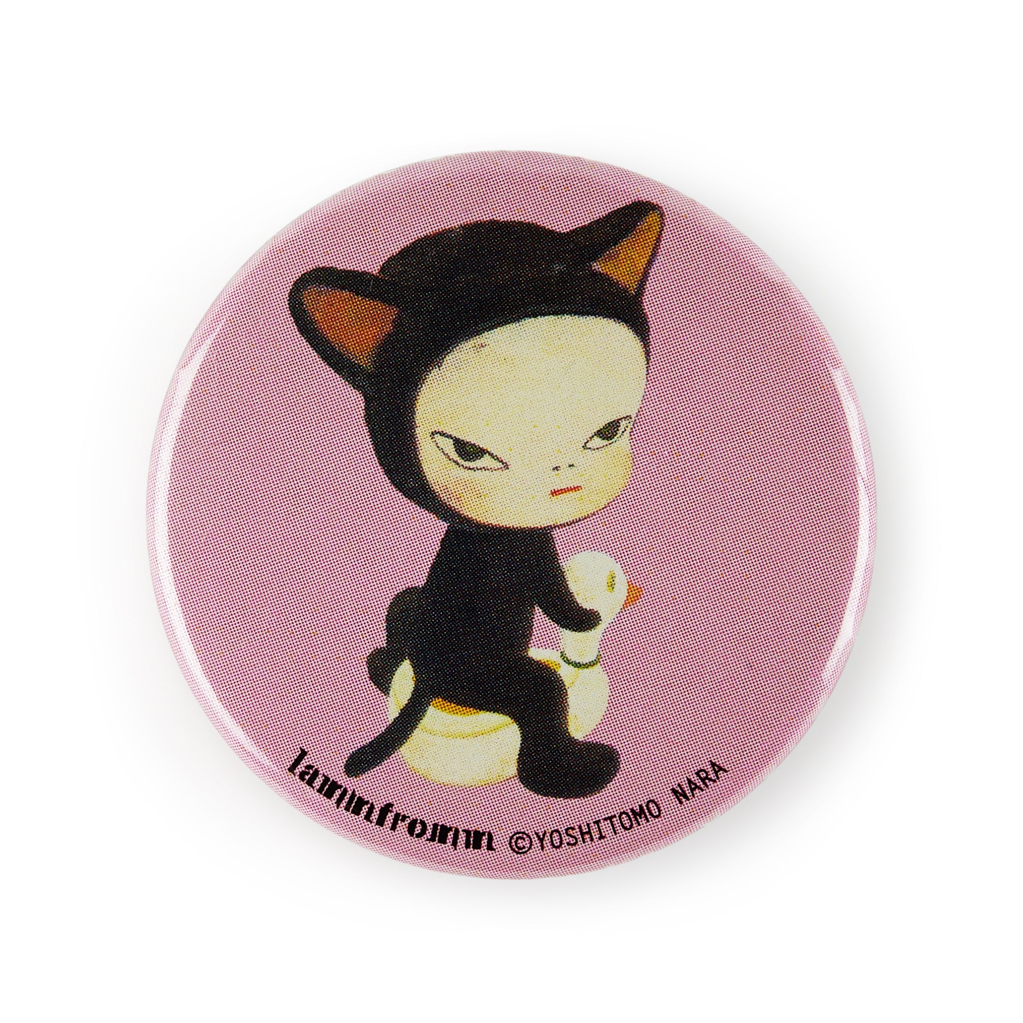 Yoshitomo Nara Cat Pin Badge - Metal Art Accessory