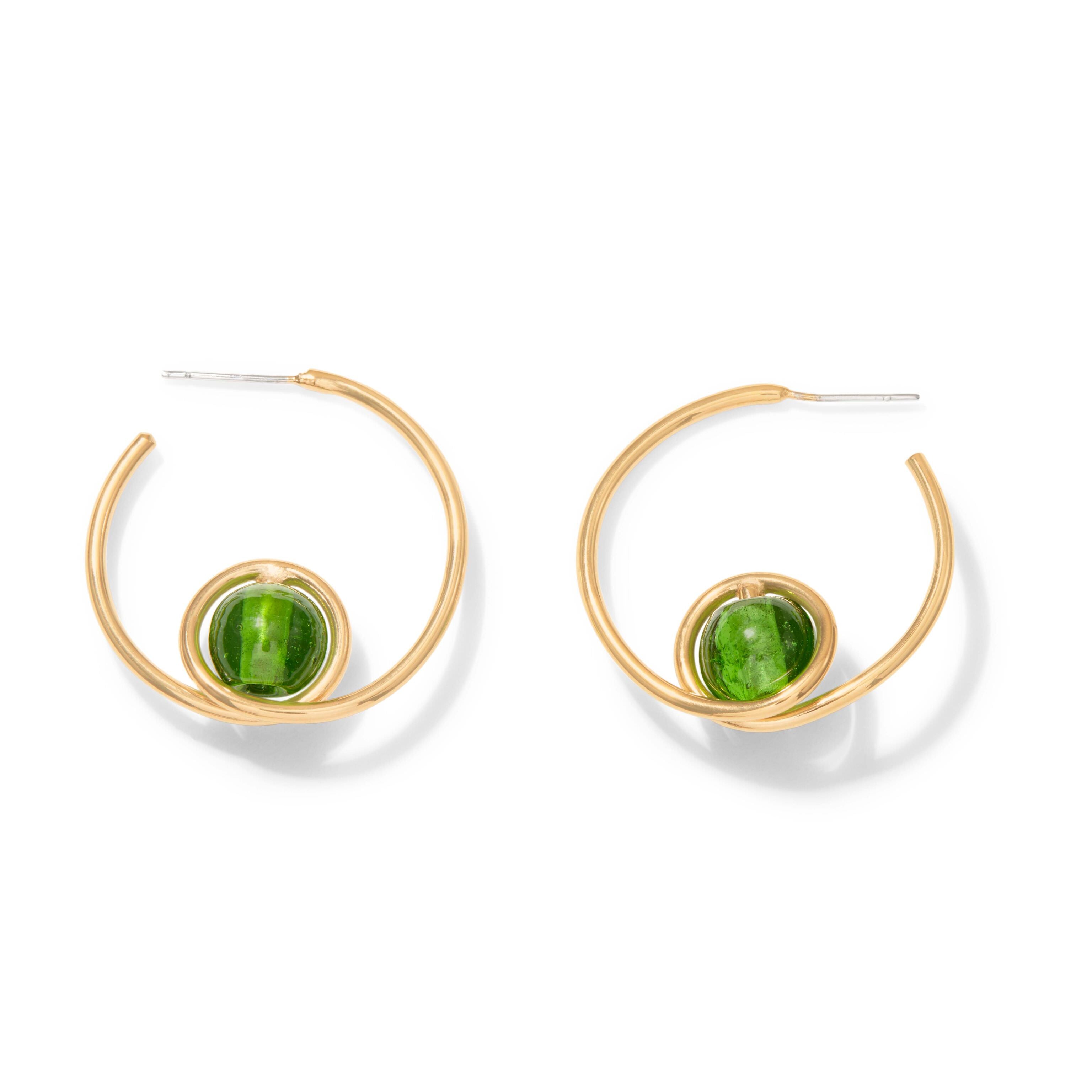 Soko Gold-Plated Recycled Glass Hoop Earrings