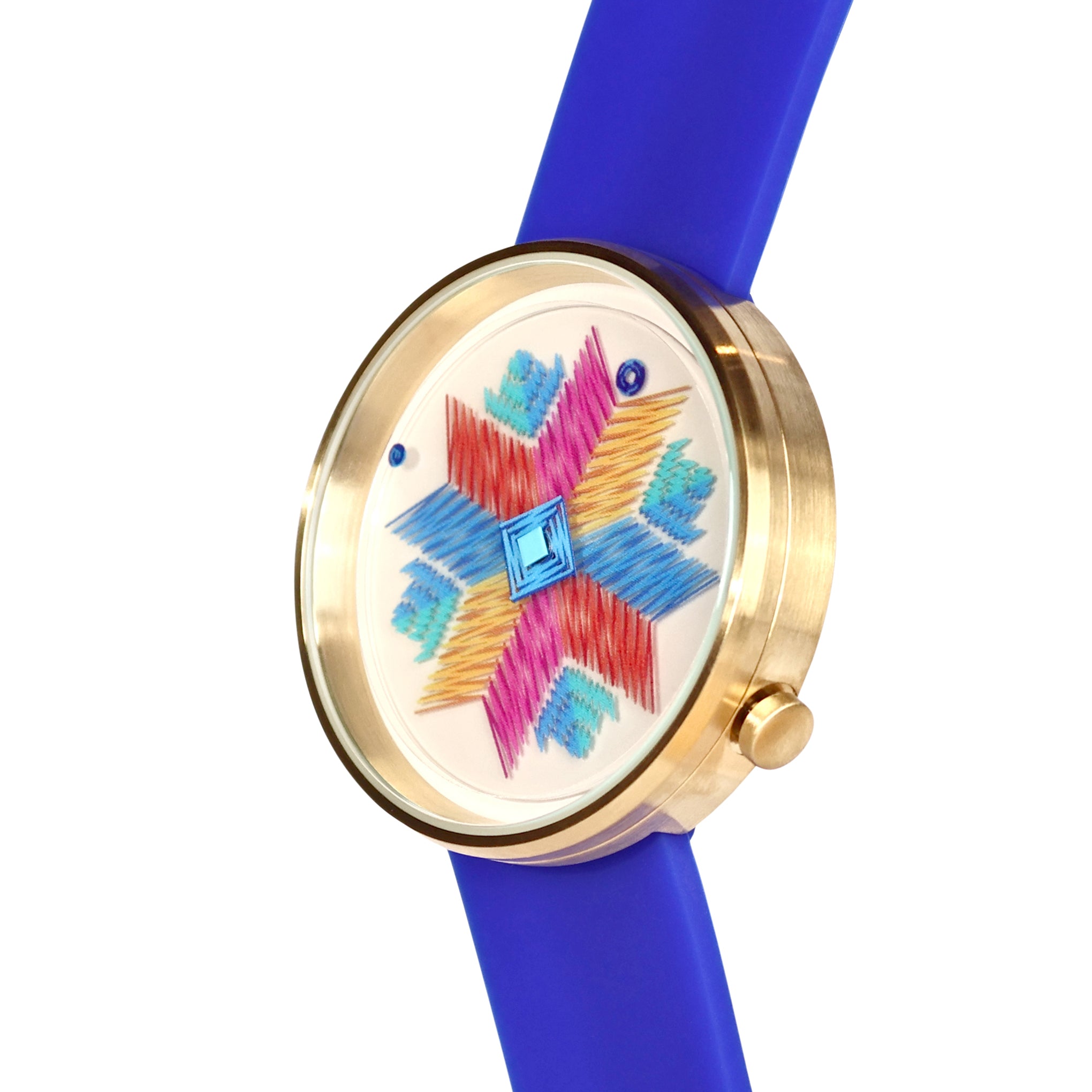 Jag Nagra Phulkari Embroidery Watch – Punjabi Folk Art Design