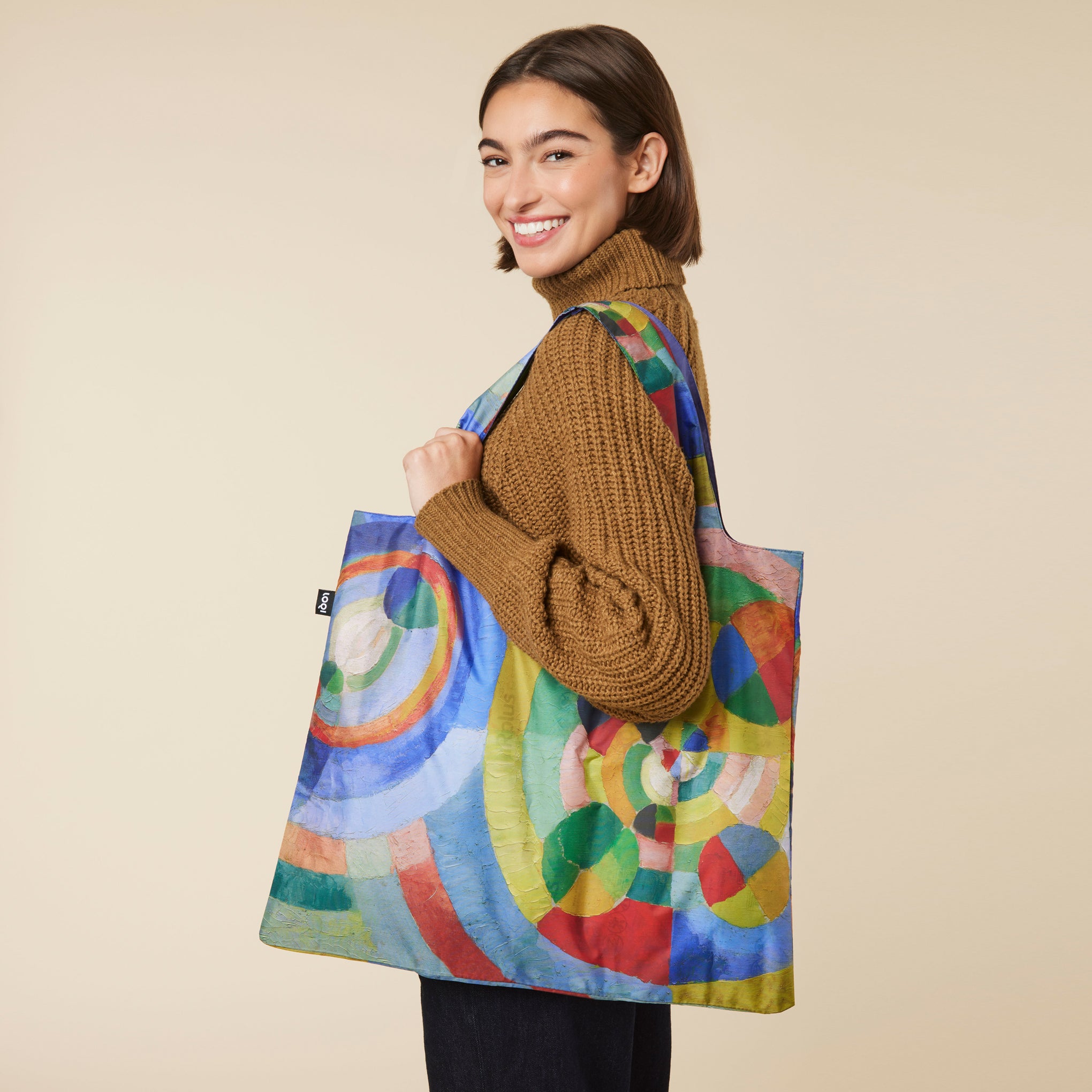 Loqi Recycled Polyester Artist Tote Bag with Robert Delaunay Art