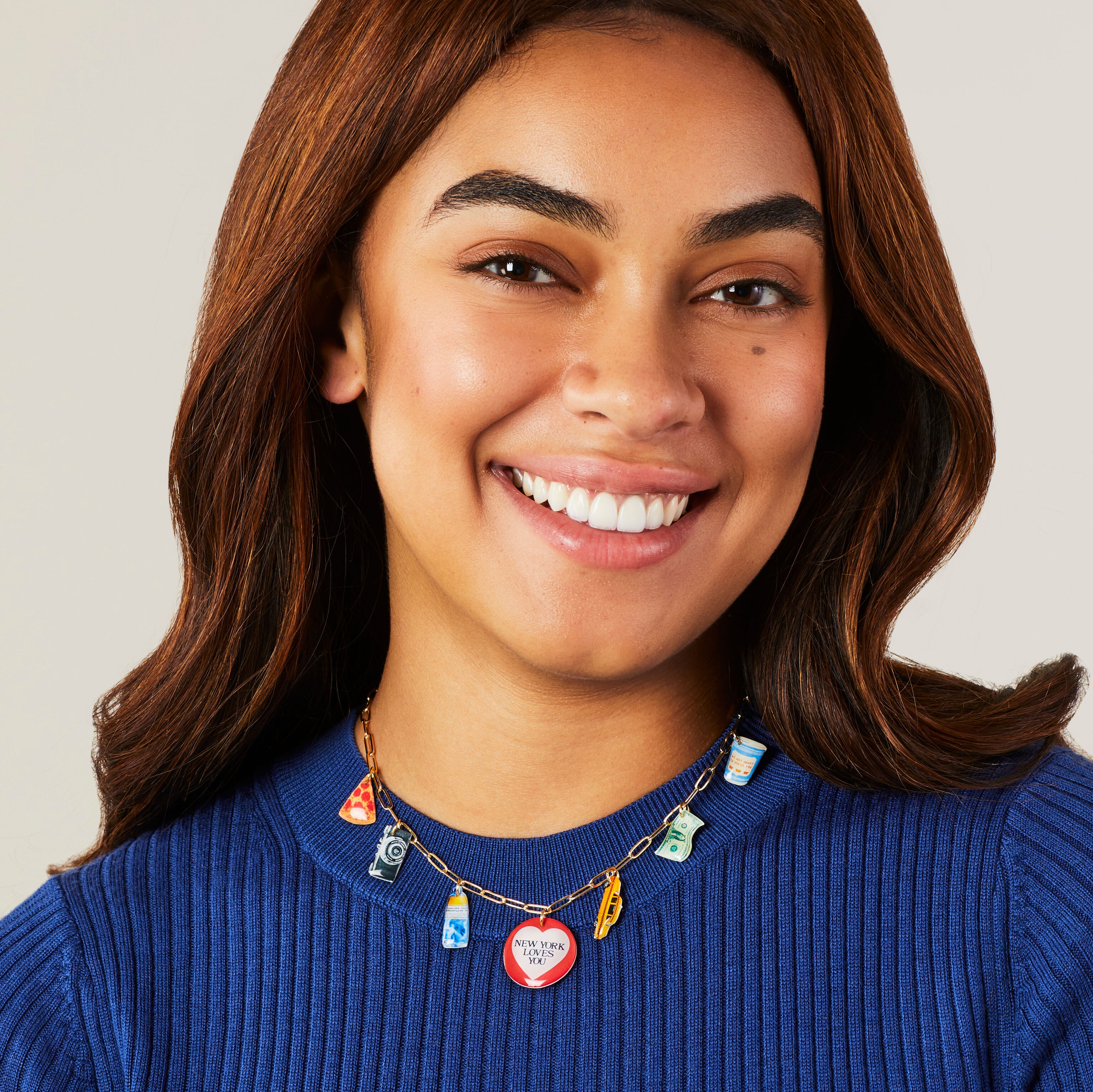 Haricot Vert NYC Charm Necklace – Handcrafted Brooklyn Jewelry