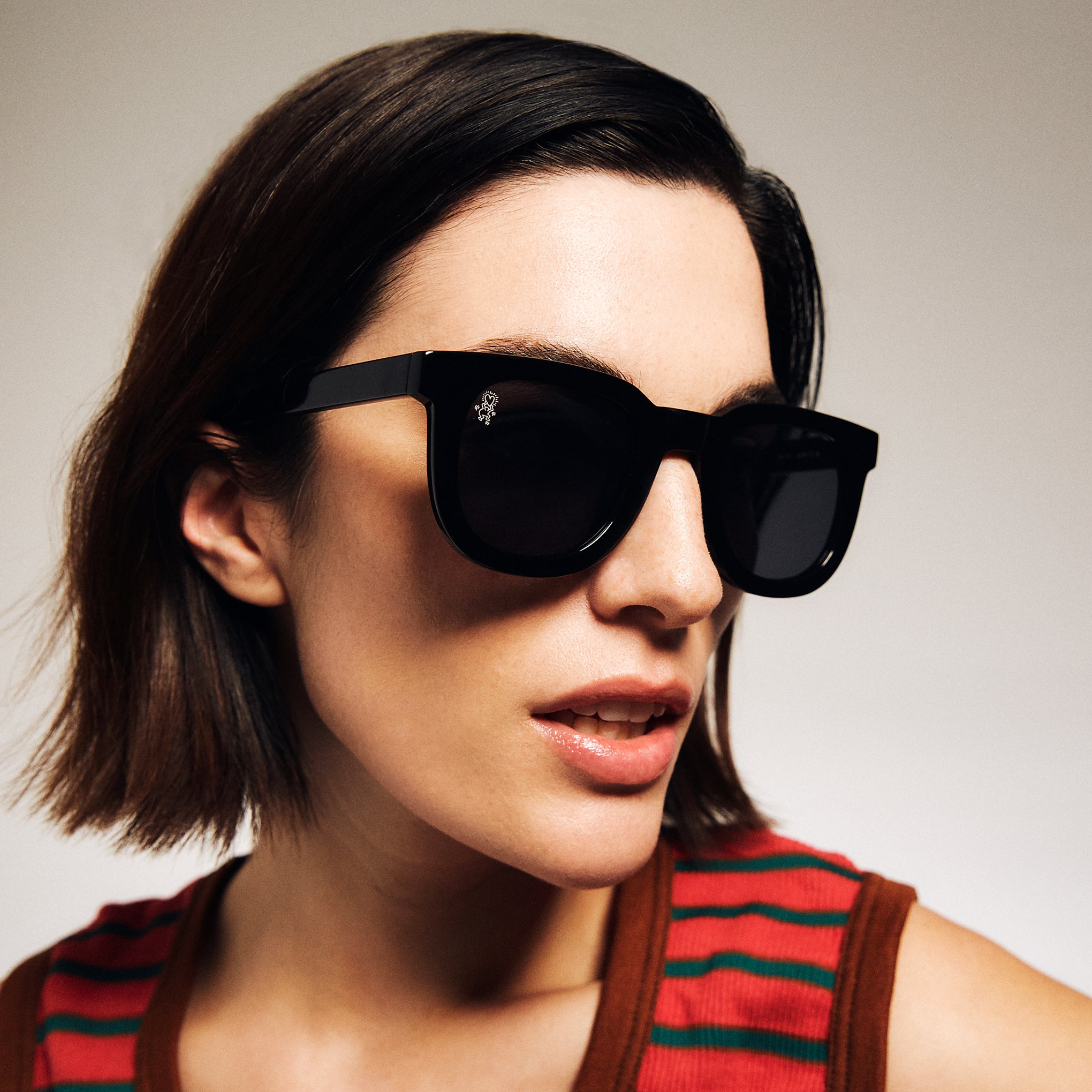 Keith Haring Art Sunglasses - Black Eco-Friendly Acetate Frame