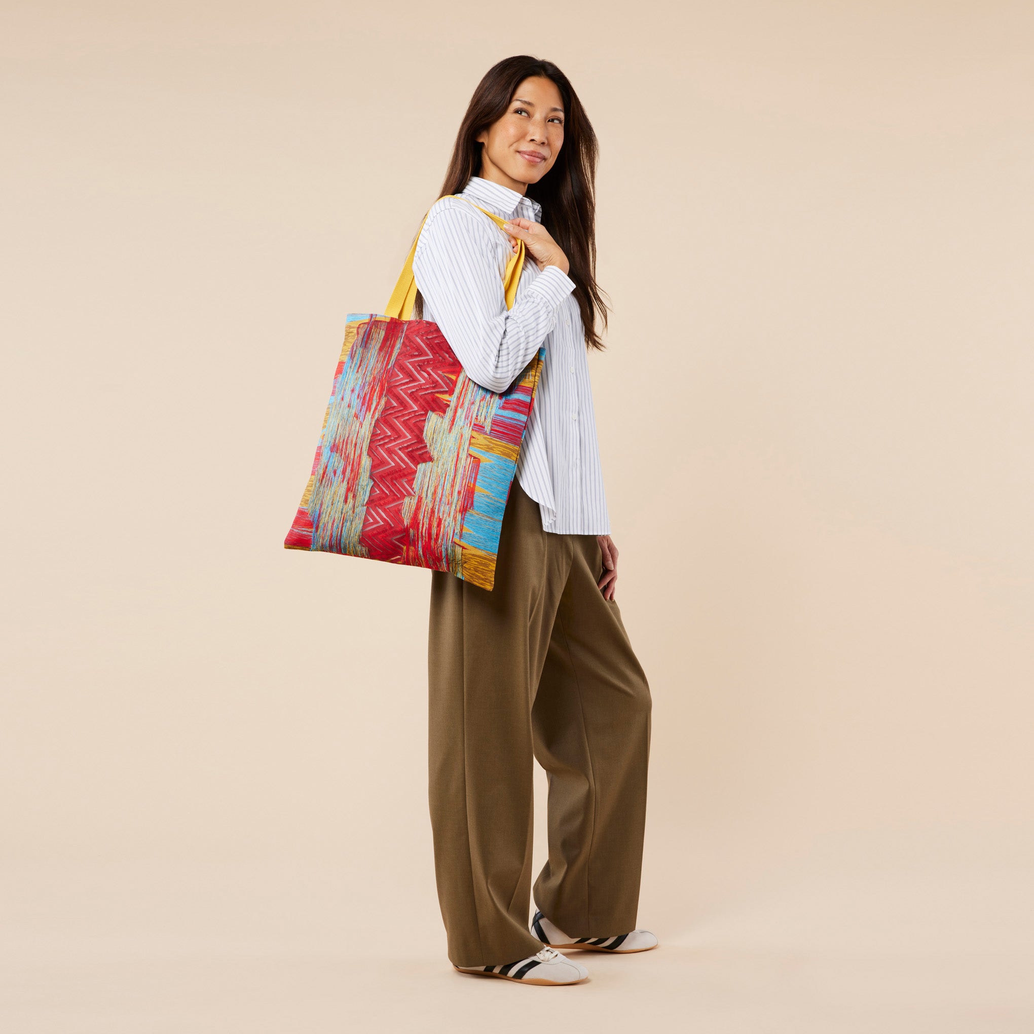 Liz Collins Heartbeat Cotton Tote Bag - Artist Design