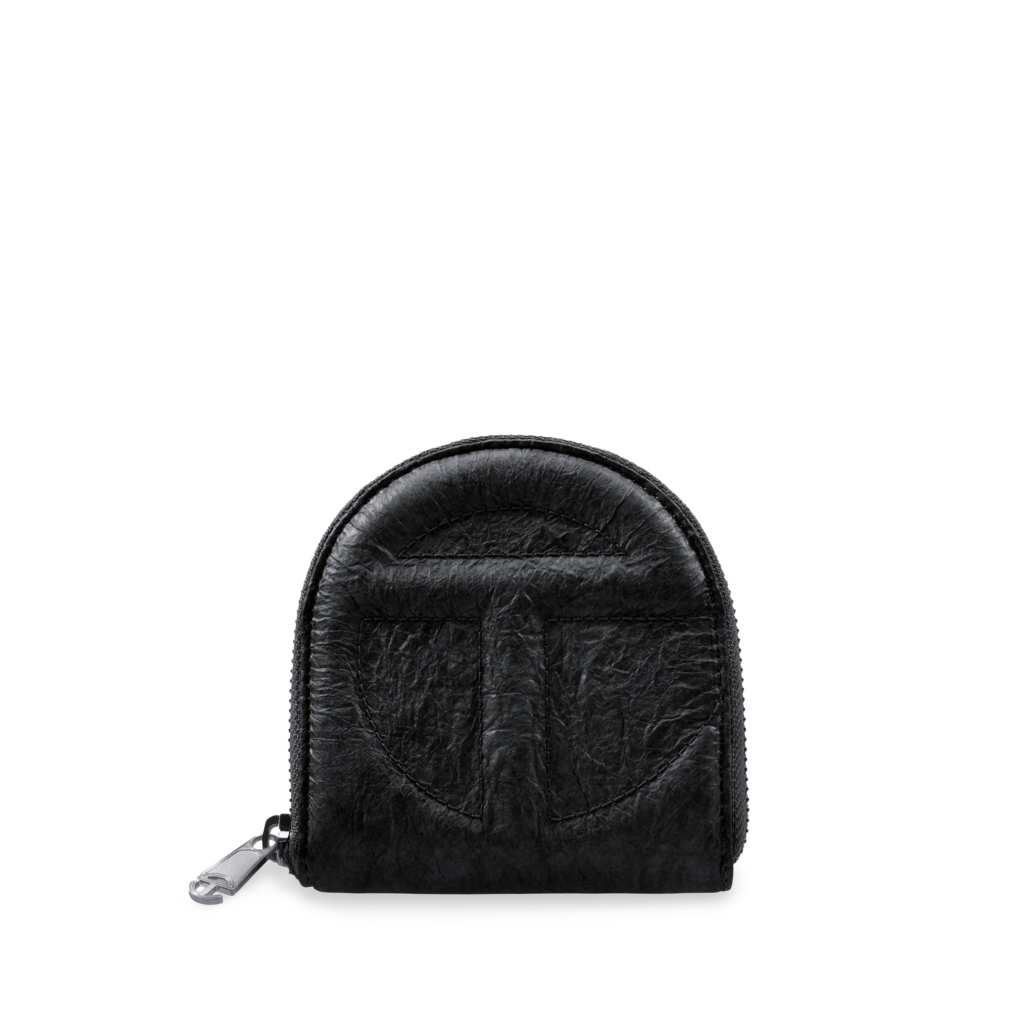 Telfar Tyvek Zip Wallet - Waterproof Black Billfold for Cards & Cash