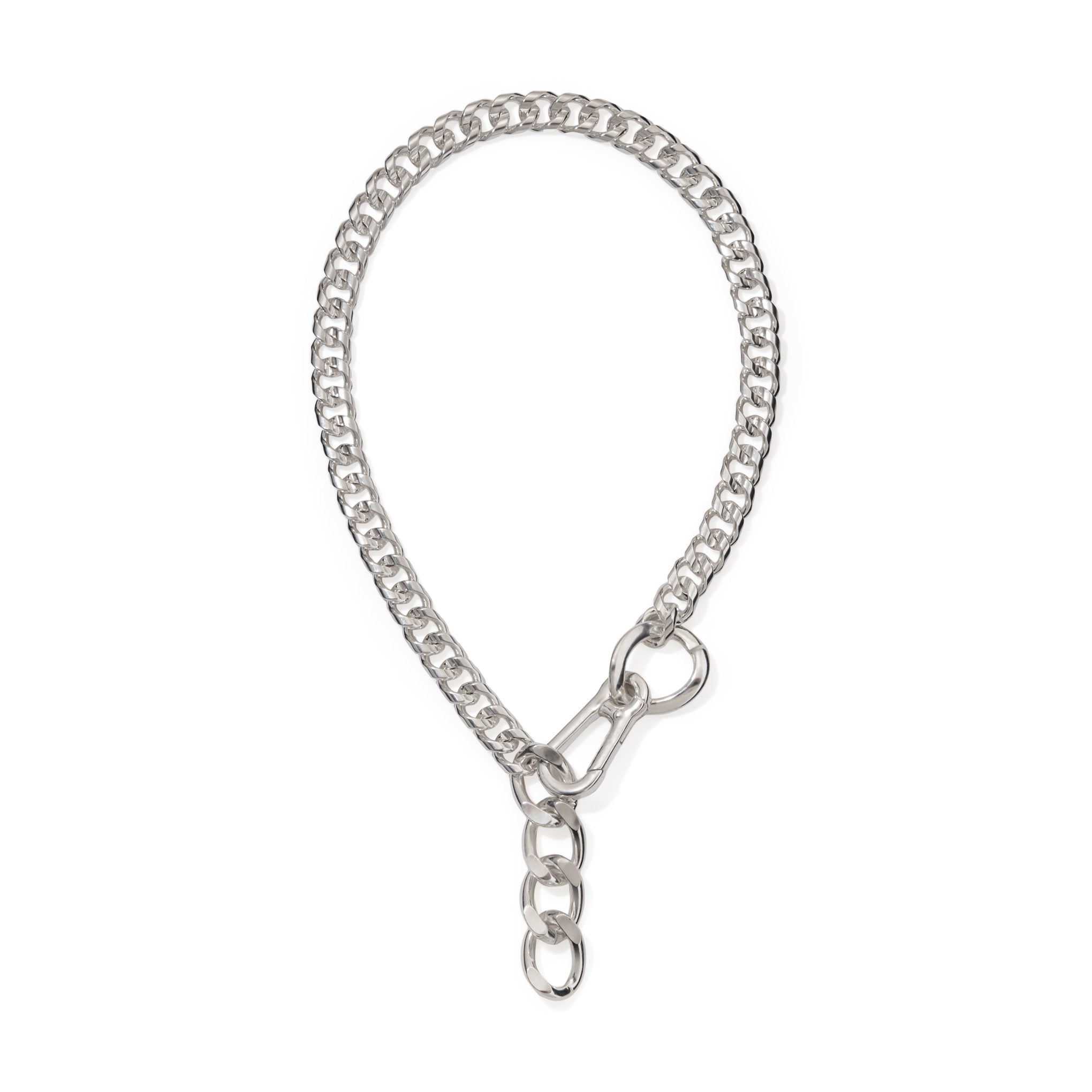 Martine Ali Silver Chunky Curb Chain Necklace
