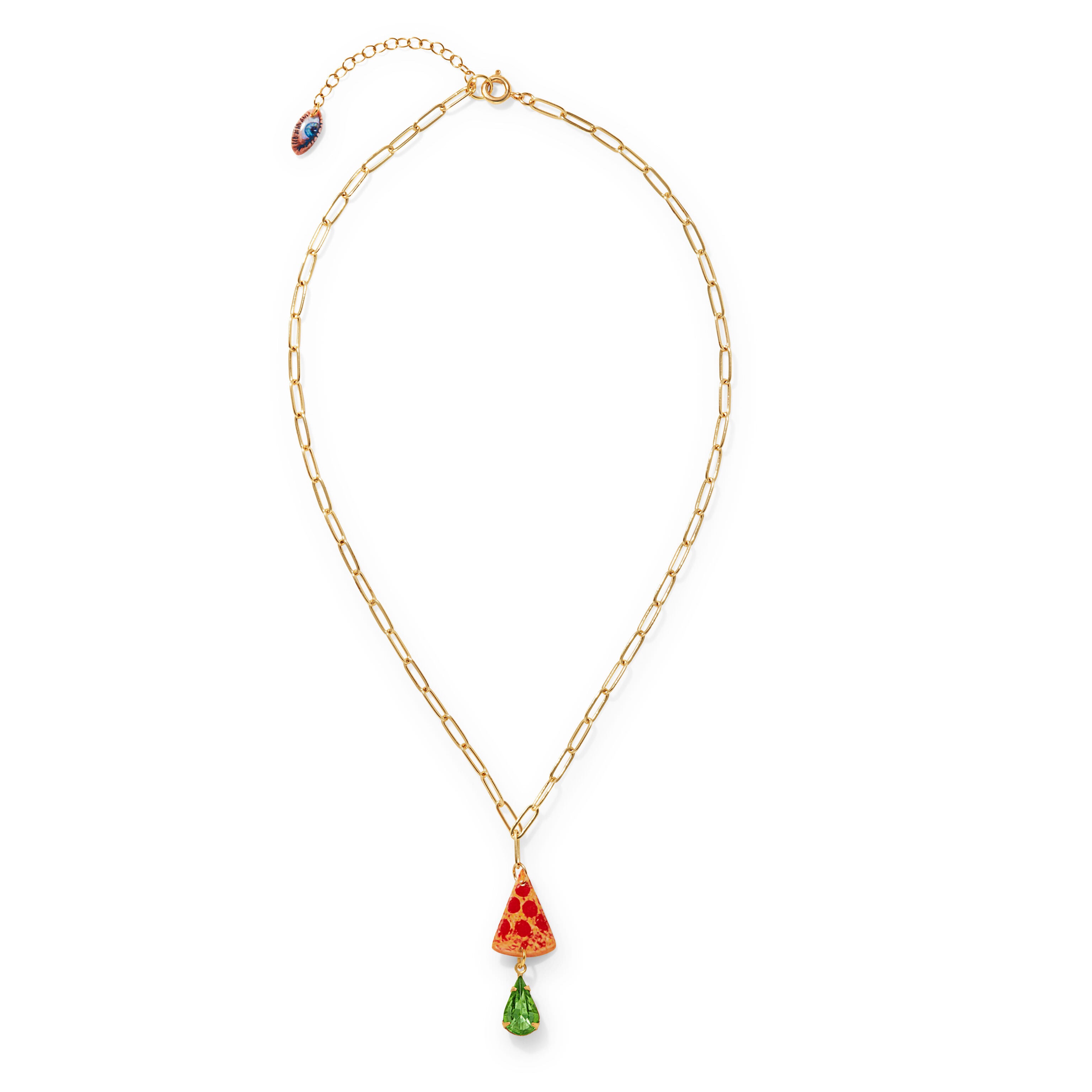 Haricot Vert NYC Pizza Charm Necklace - Handcrafted Jewelry