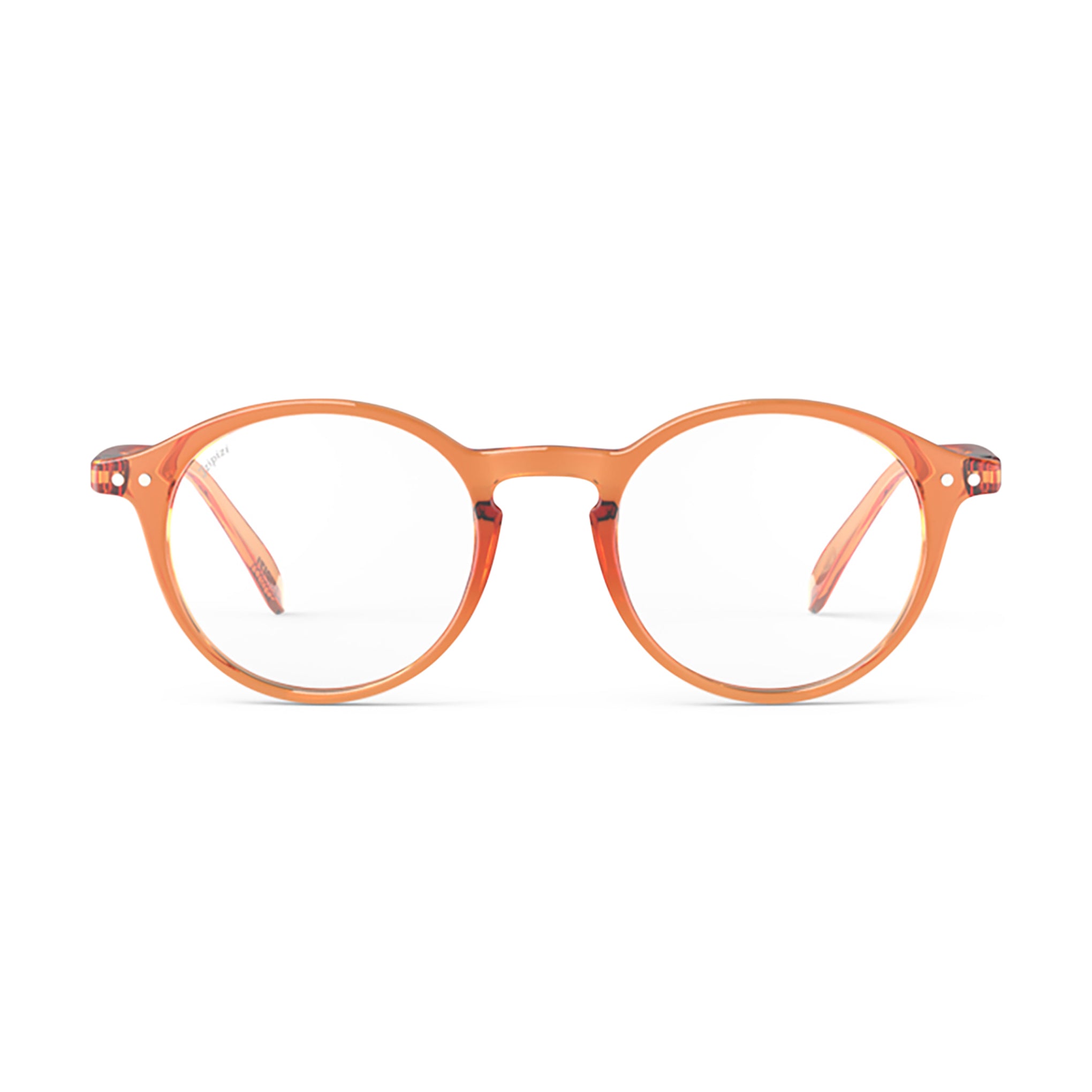 IZIPIZI Orange Smash Round Reading Glasses - Eco-Friendly Frames