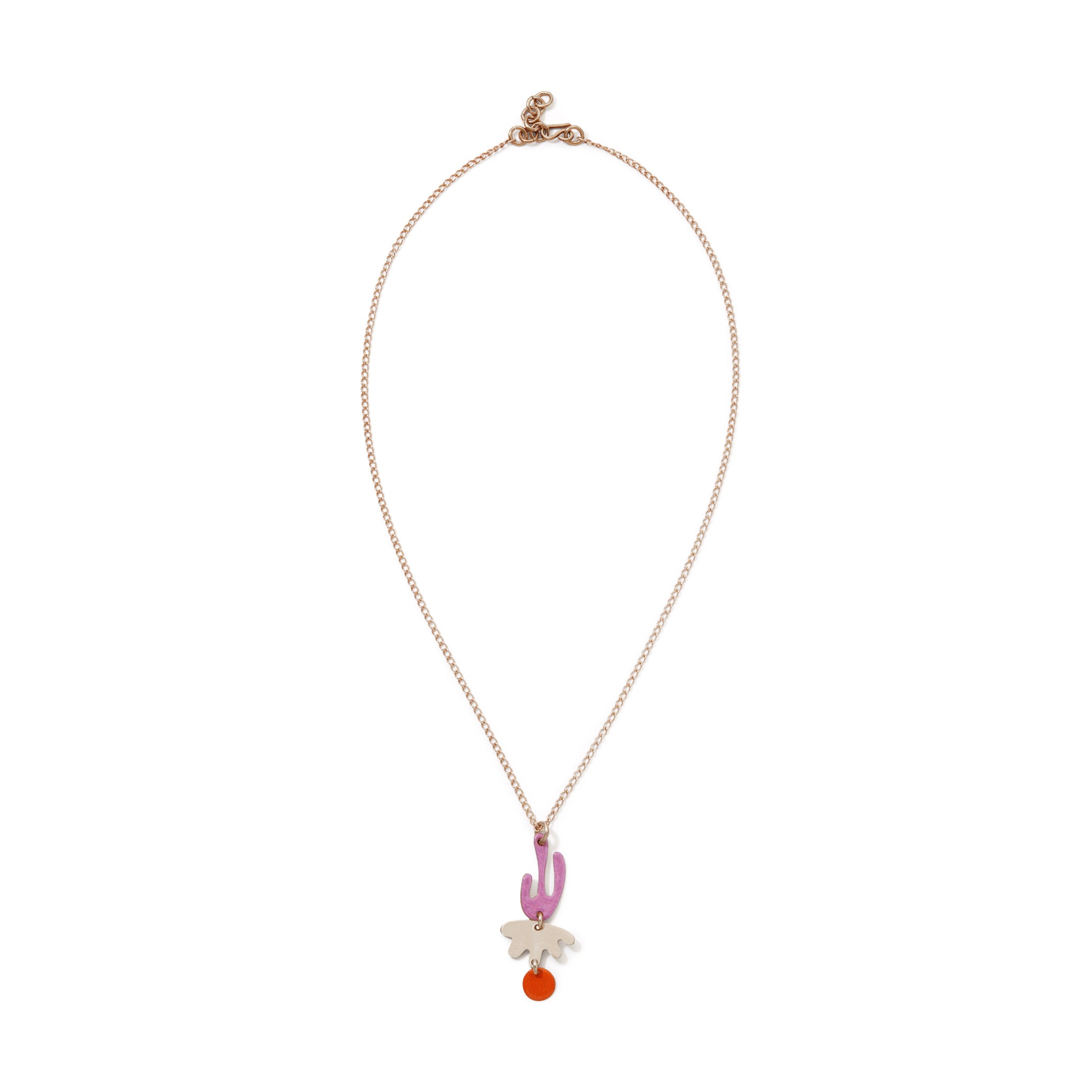 Sibilia Handmade Coral Reef Pendant Necklace - Brass Jewelry