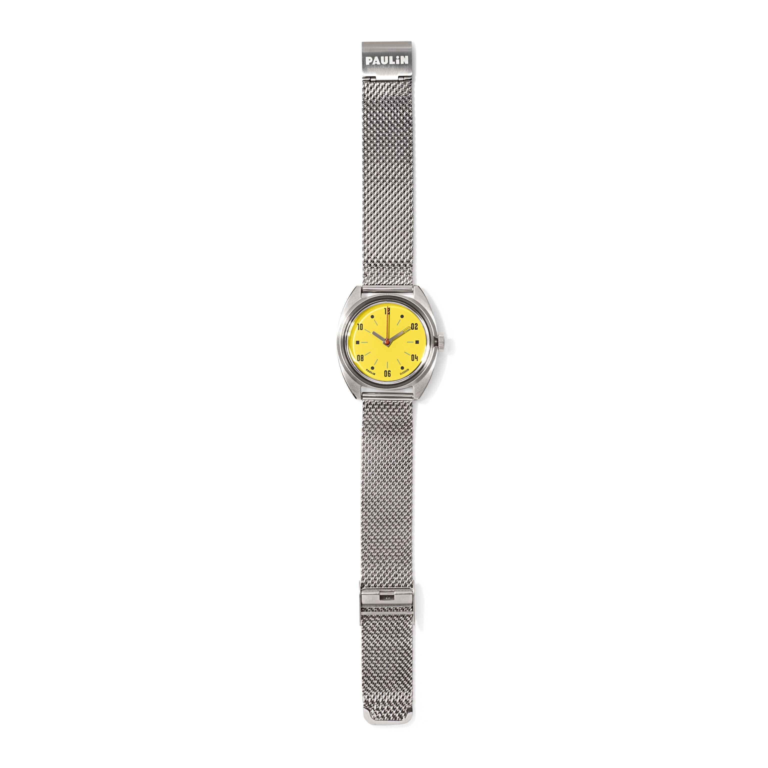 Paulin Modul Yellow Quartz Watch - Swiss-Made, 35mm Steel Case