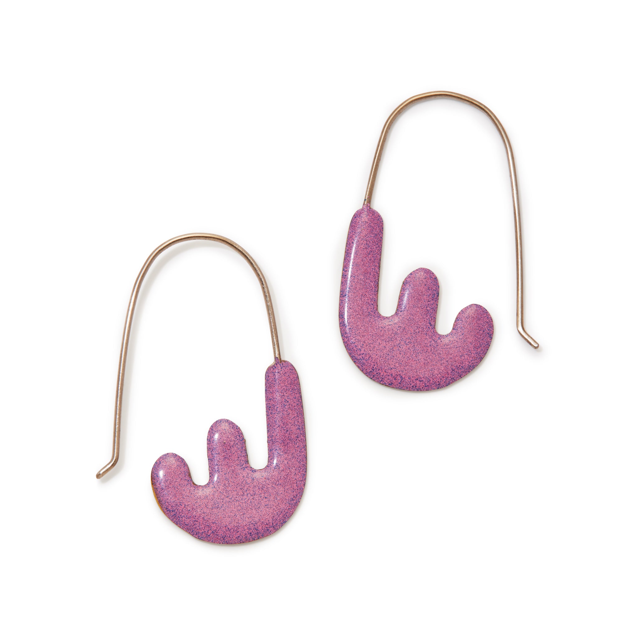 Sibilia Handmade Brass Wire Hoop Earrings – Colorful & Sustainable
