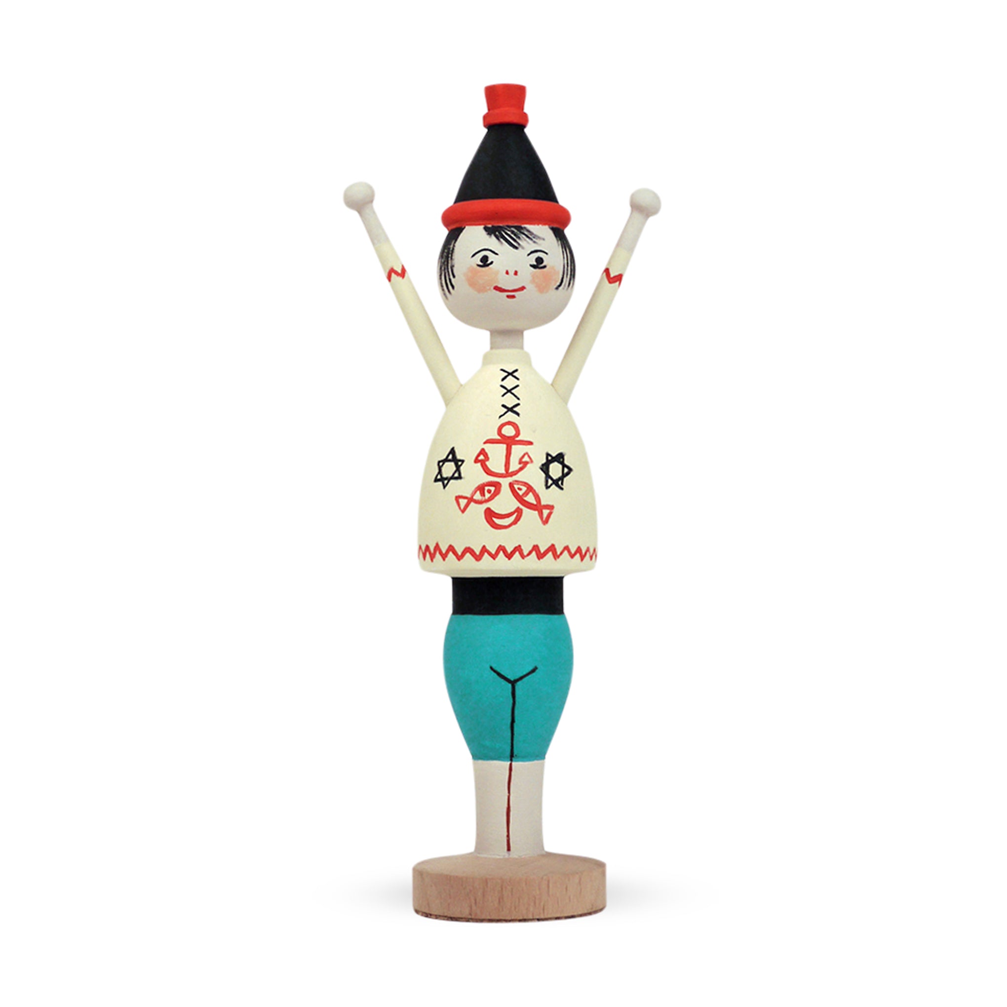 TOM Wooden Portuguese Folk Art Figure - Hand-Painted Douro Litoral Doll
