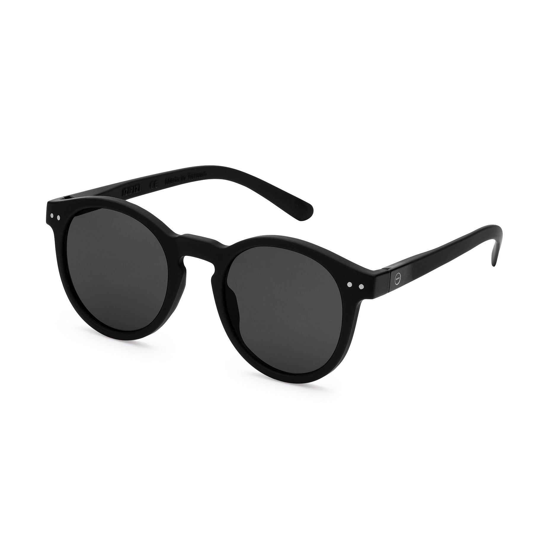 IZIPIZI Eco-Friendly Round Sunglasses - Black Oversized Style