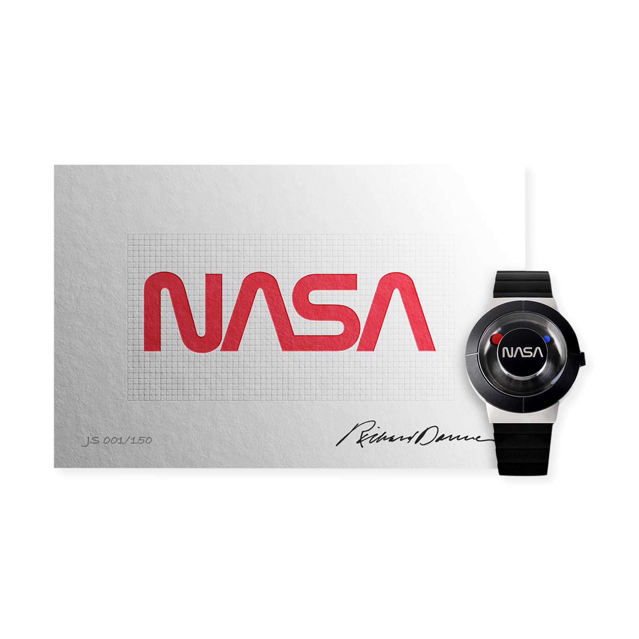 NASA The Worm Logo Automatic Watch - Limited Edition Silver Space Watch
