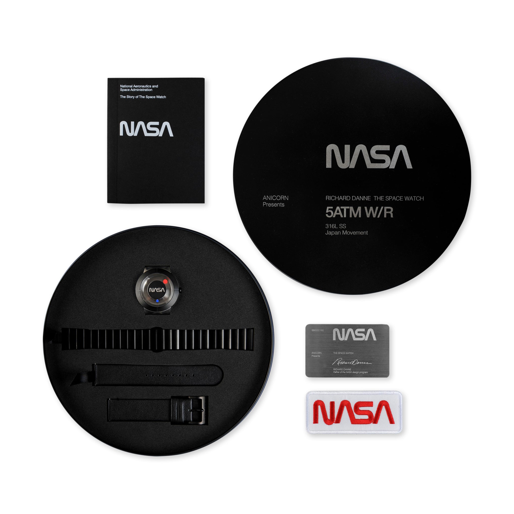 NASA The Worm Logo Automatic Watch - Limited Edition Silver Space Watch