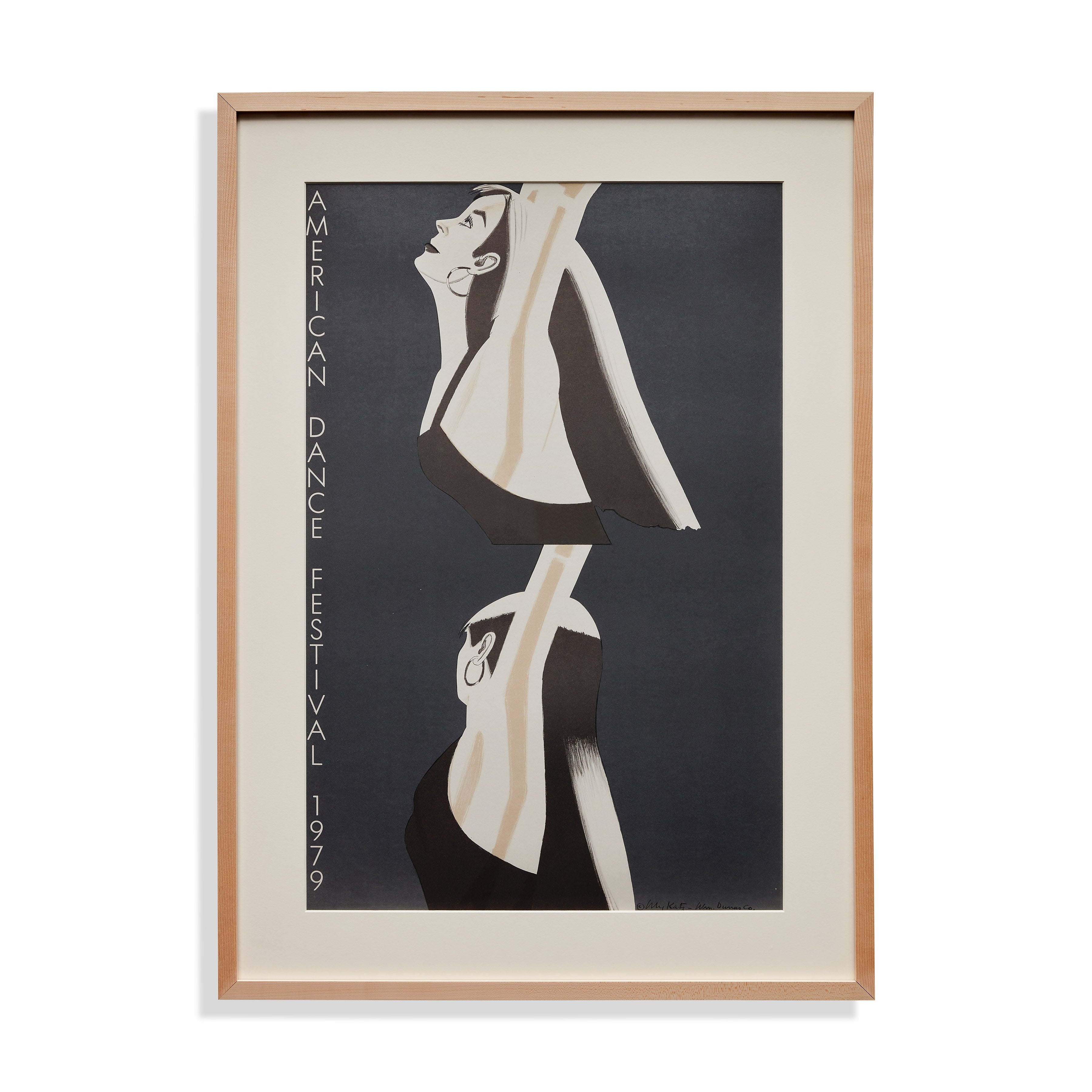 Alex Katz William Dunas Dance Framed Poster – Vintage 1979 Art Print