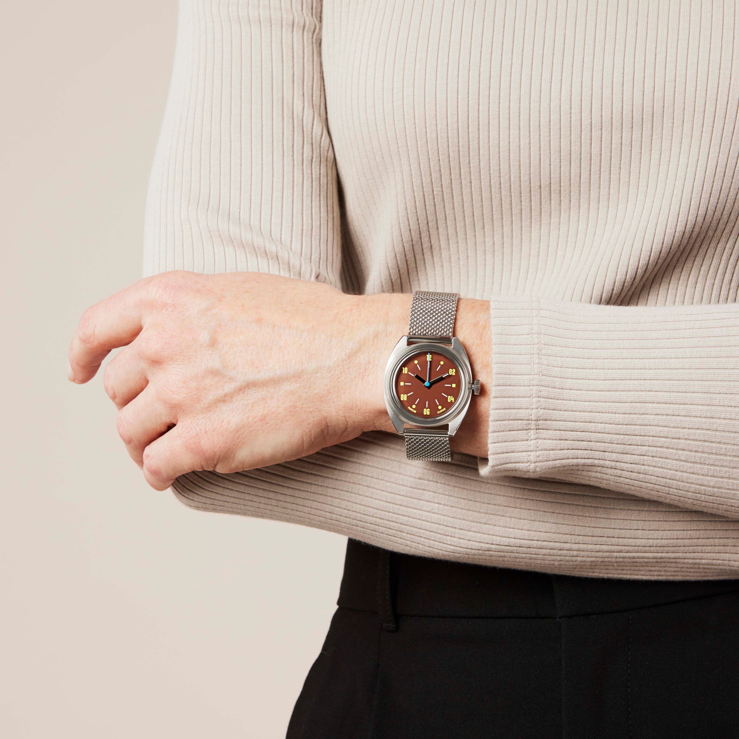 Paulin Modul Brown Quartz Watch with Swiss ETA Movement