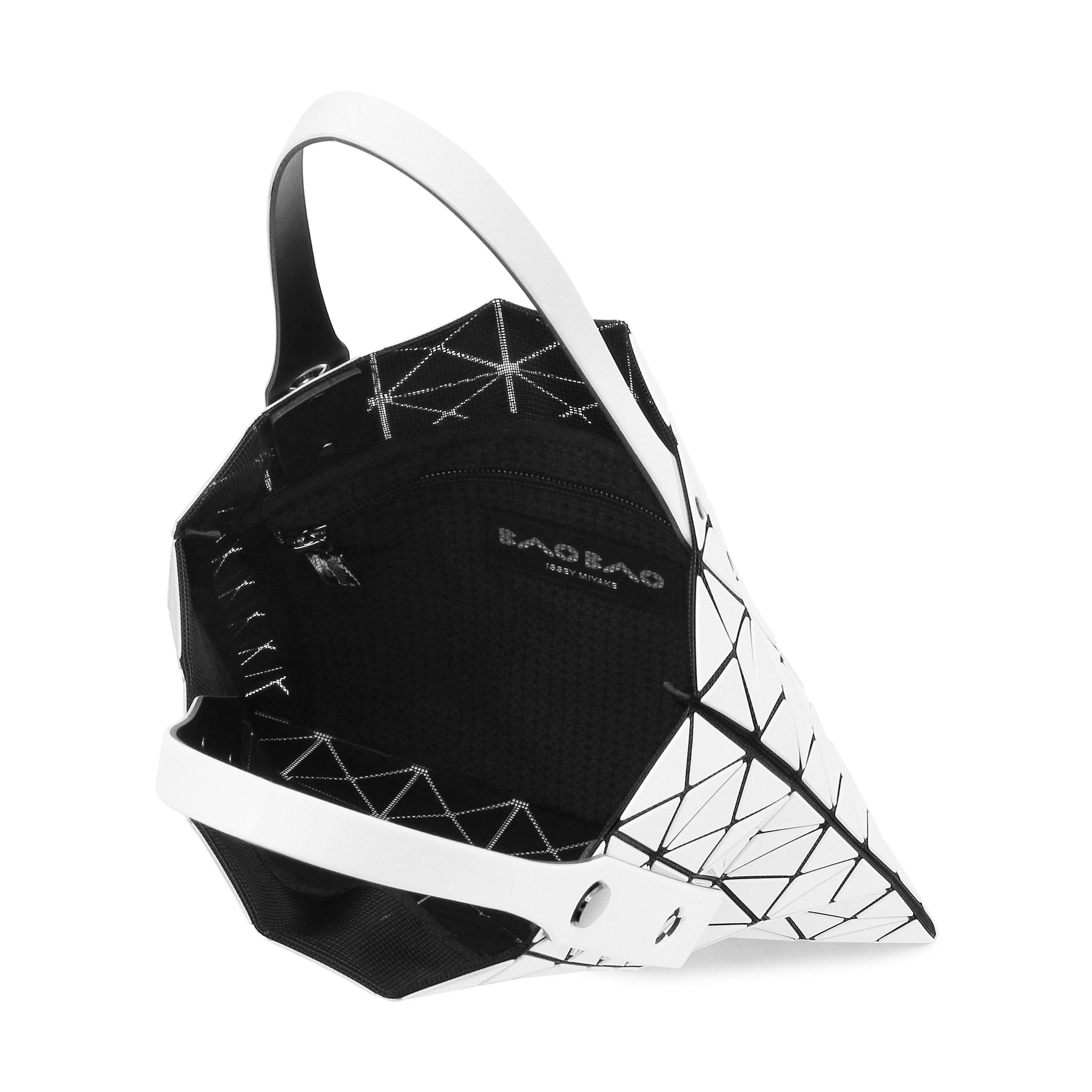 Issey Miyake Bao Bao Prism Tote Bag - White Iridescent Mesh