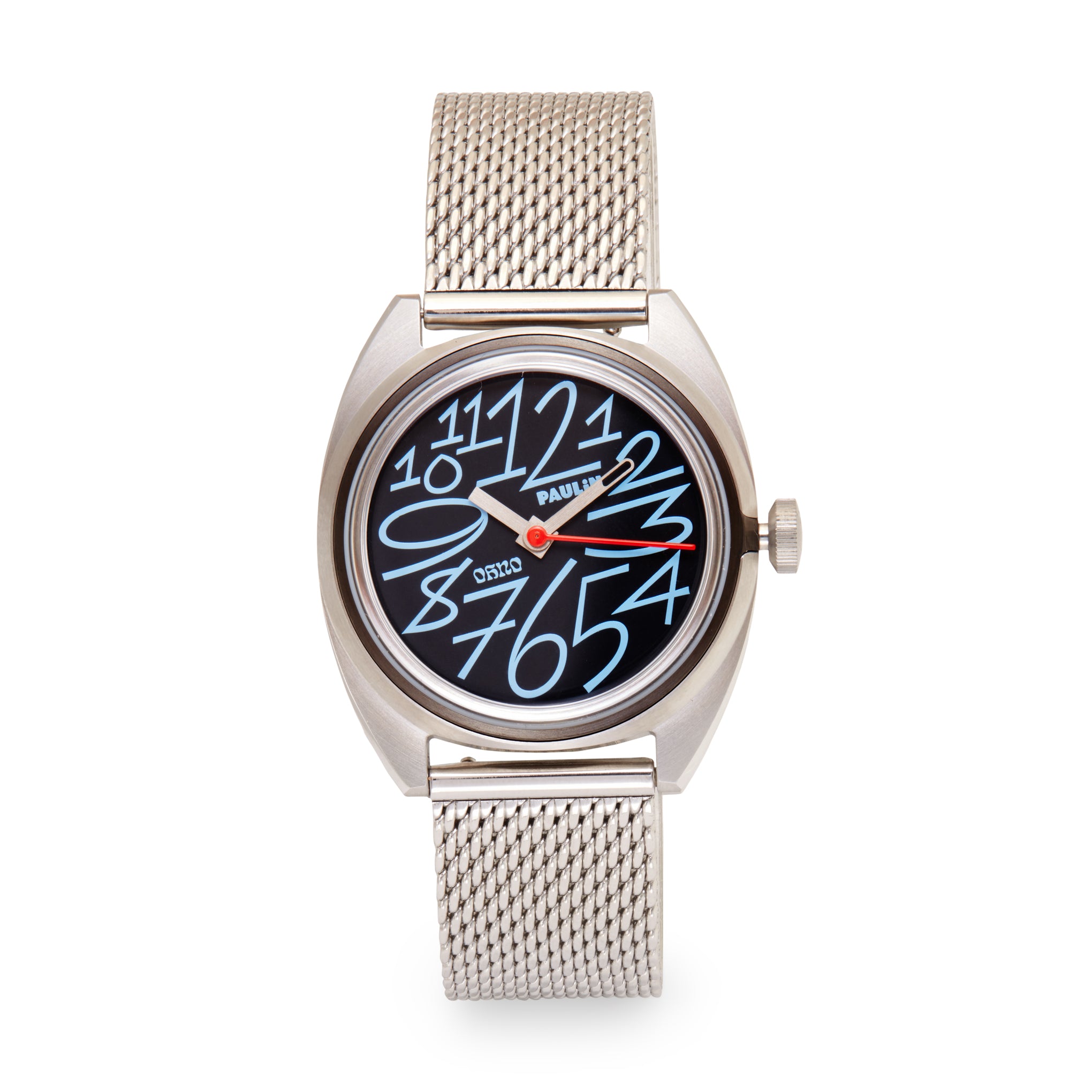 Paulin OH no Modul Quartz Watch - Black/Silver - 35mm Swiss Made