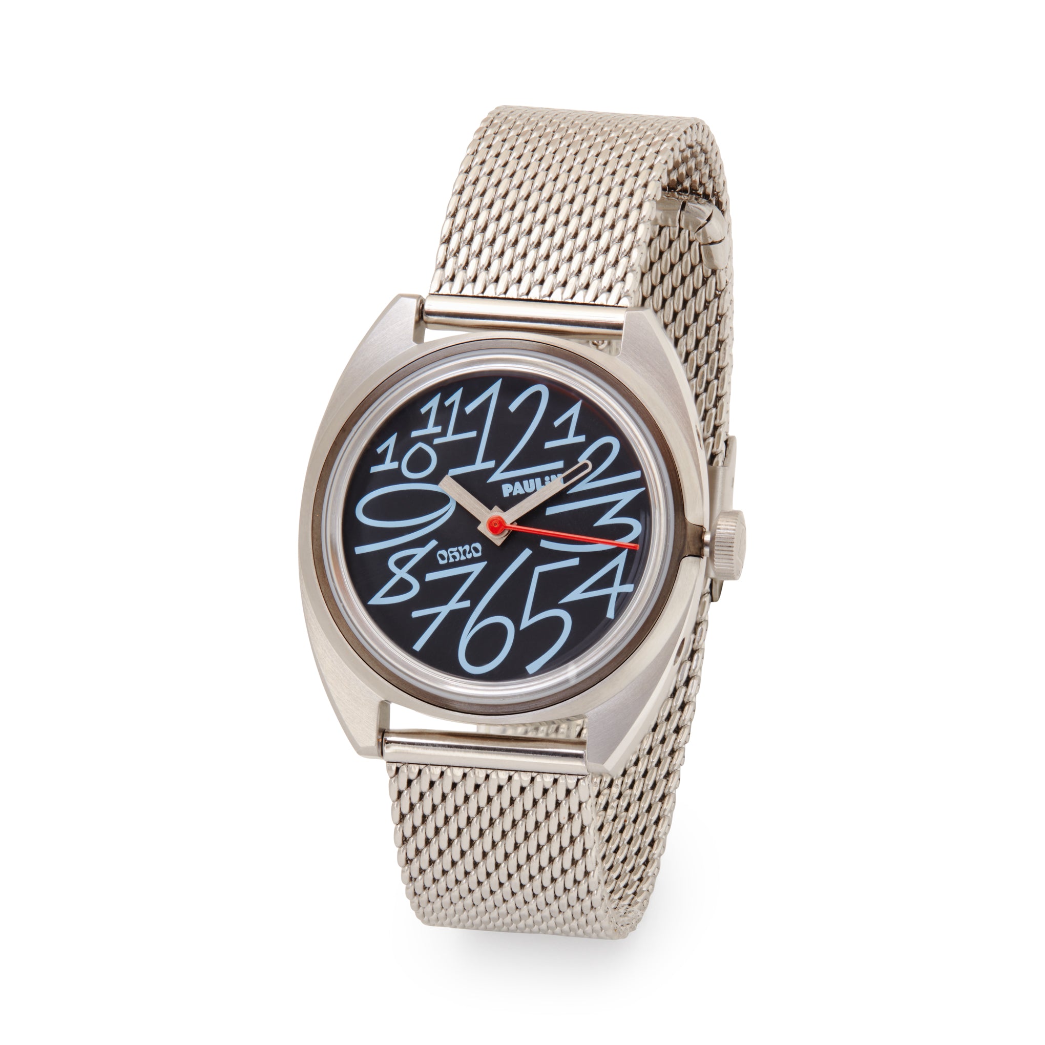 Paulin OH no Modul Quartz Watch - Black/Silver - 35mm Swiss Made