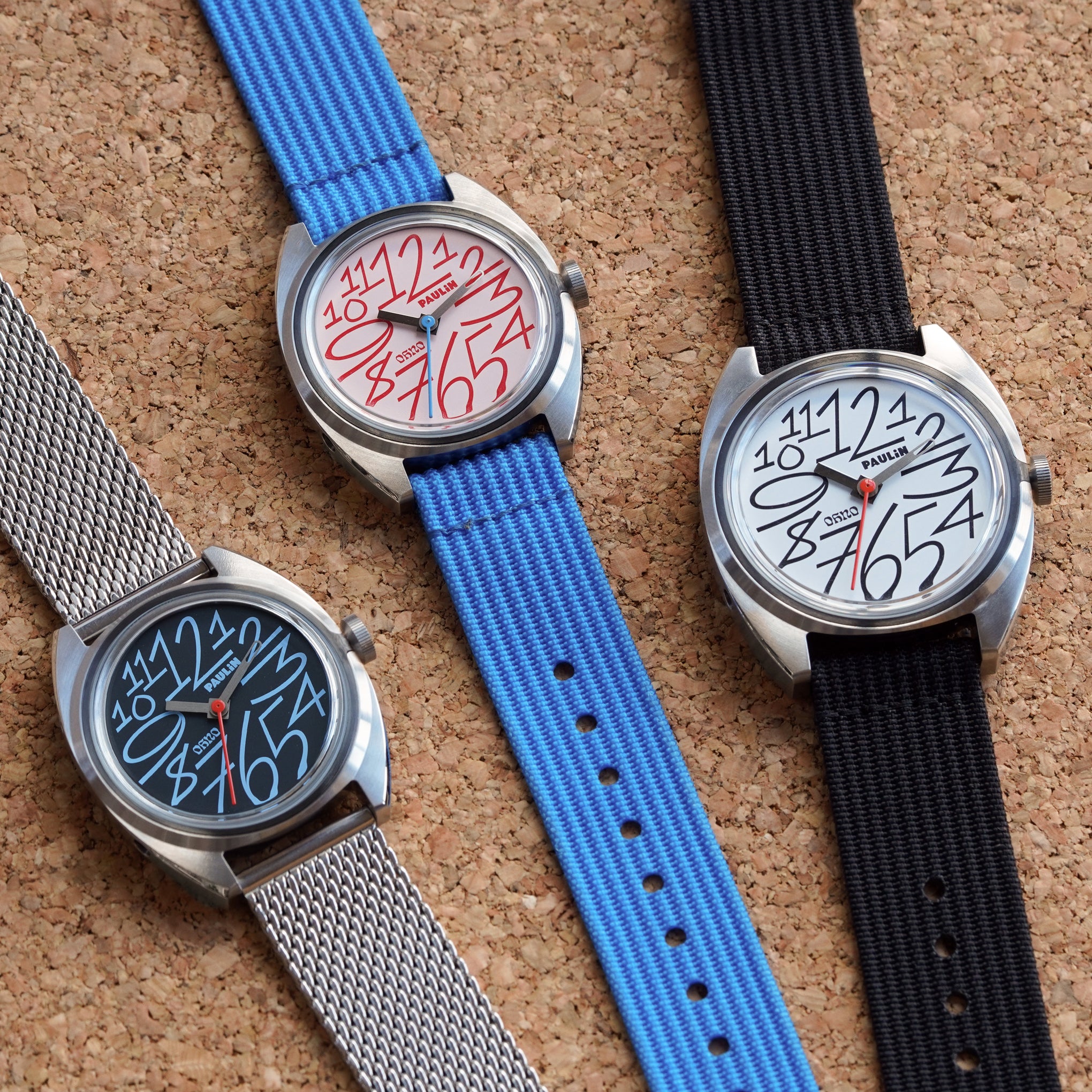 Paulin OH no Modul Quartz Watch - Black/Silver - 35mm Swiss Made