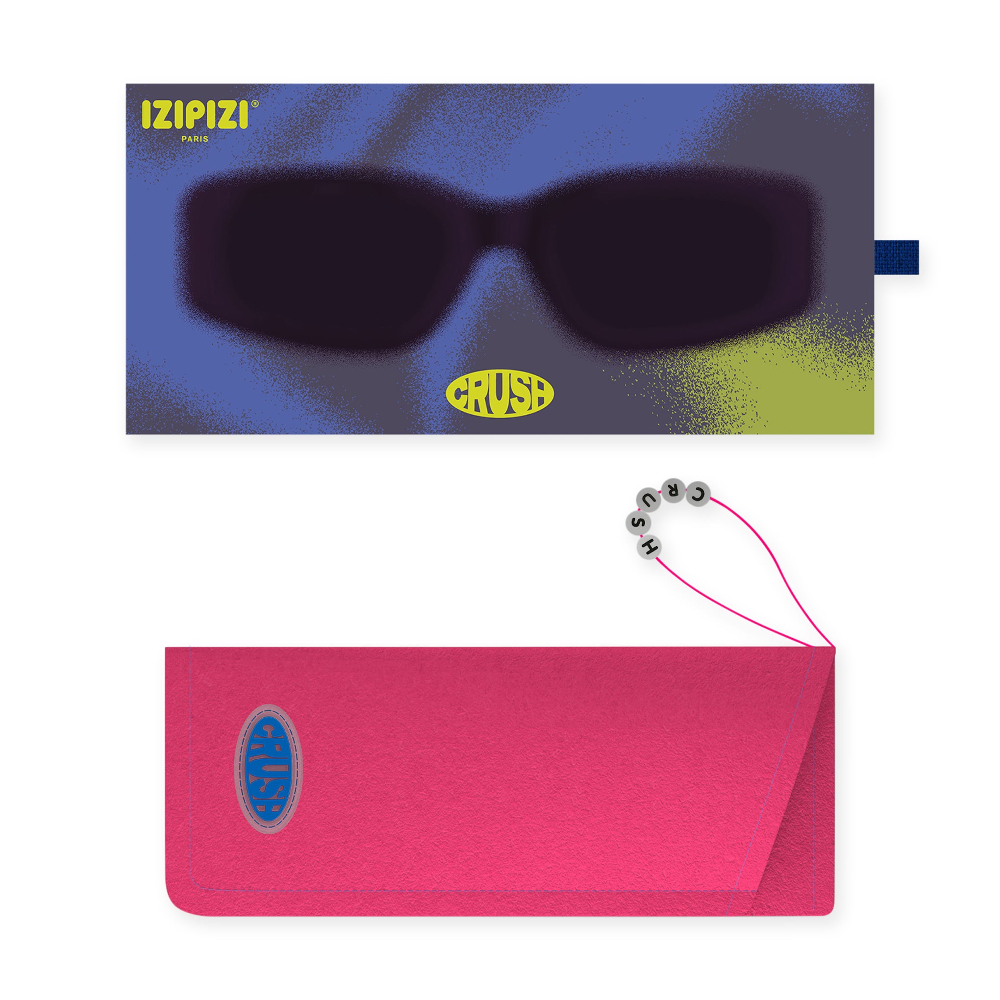 IZIPIZI Crush Violet Vortex Unisex Sunglasses