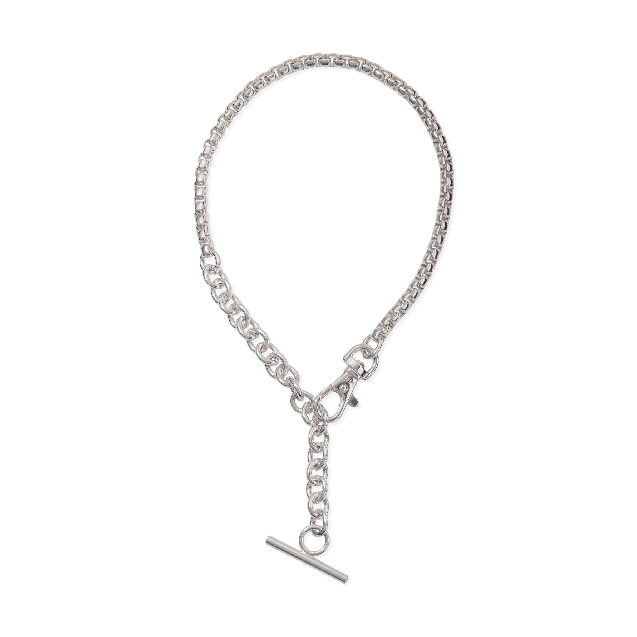 Martine Ali Silver Adjustable Boxer Chain Necklace