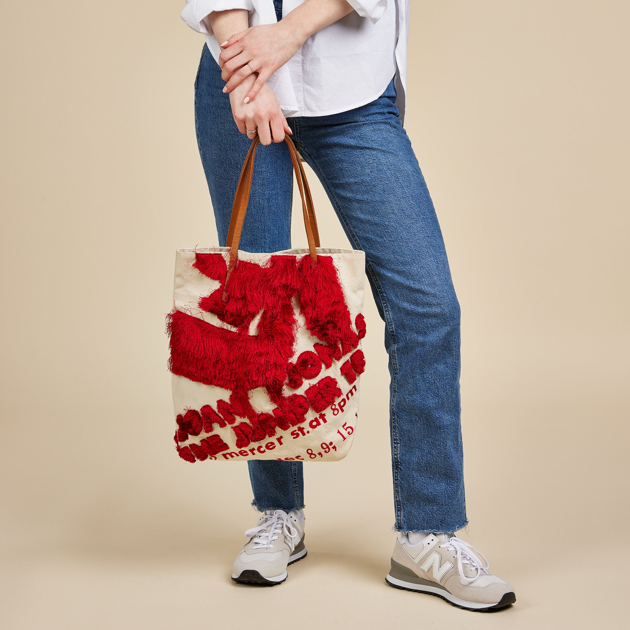 Rachel Comey Joan Jonas Embroidered Fringe Tote Bag