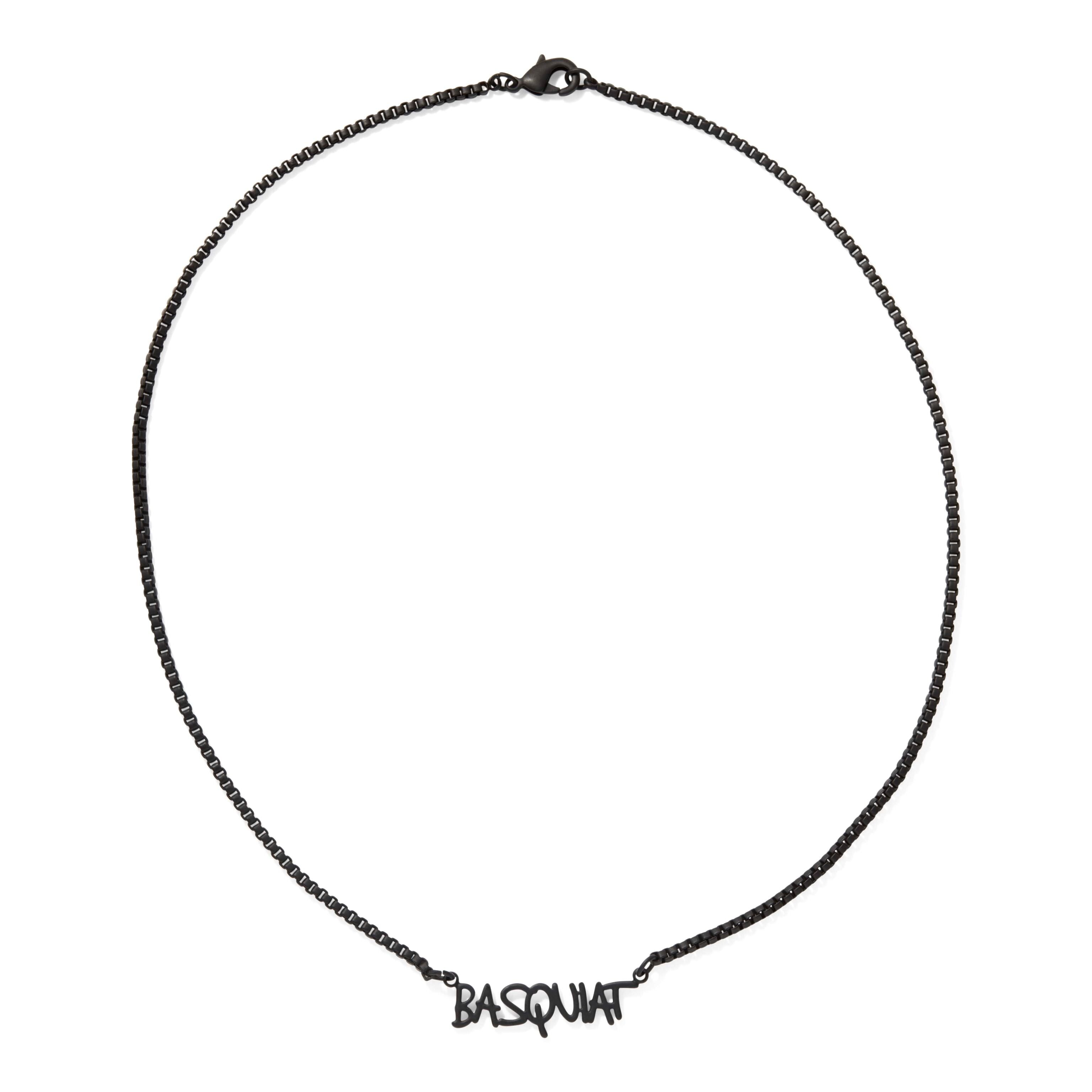 Basquiat Silver-Plated Name Necklace by Crystal Haze – MoMA Exclusive