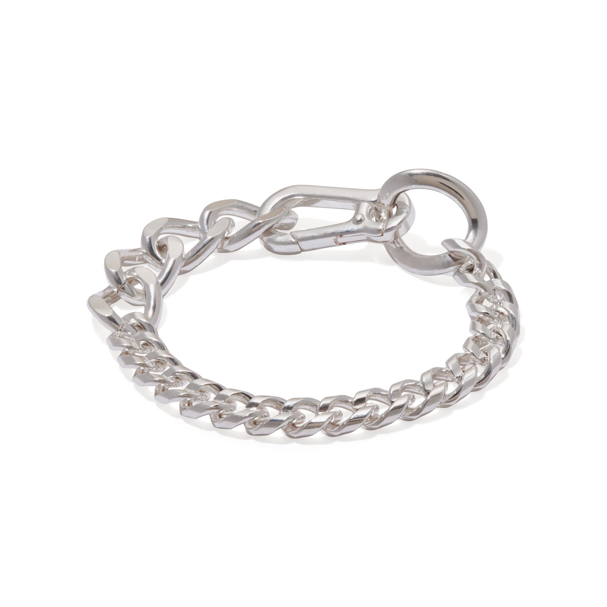 Martine Ali Silver Adjustable Curb Chain Bracelet