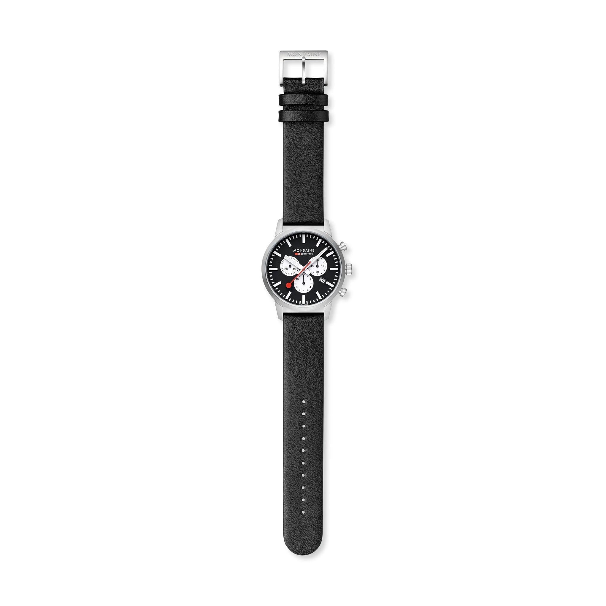 Mondaine Neo Chronograph Watch with Vegan Leather Strap